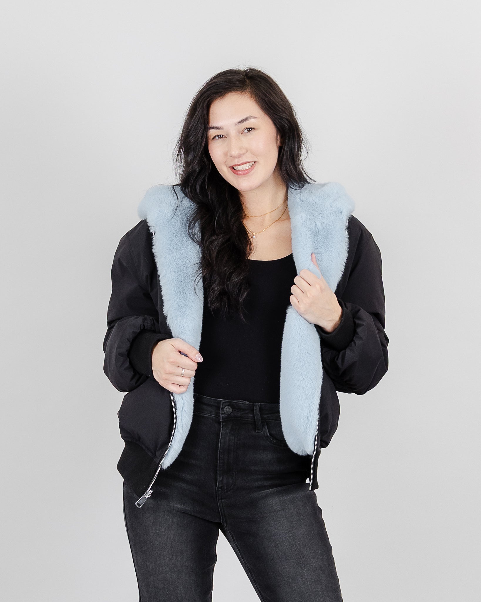 Fun Sport Reversible Jacket With Faux Fur - Style 262551