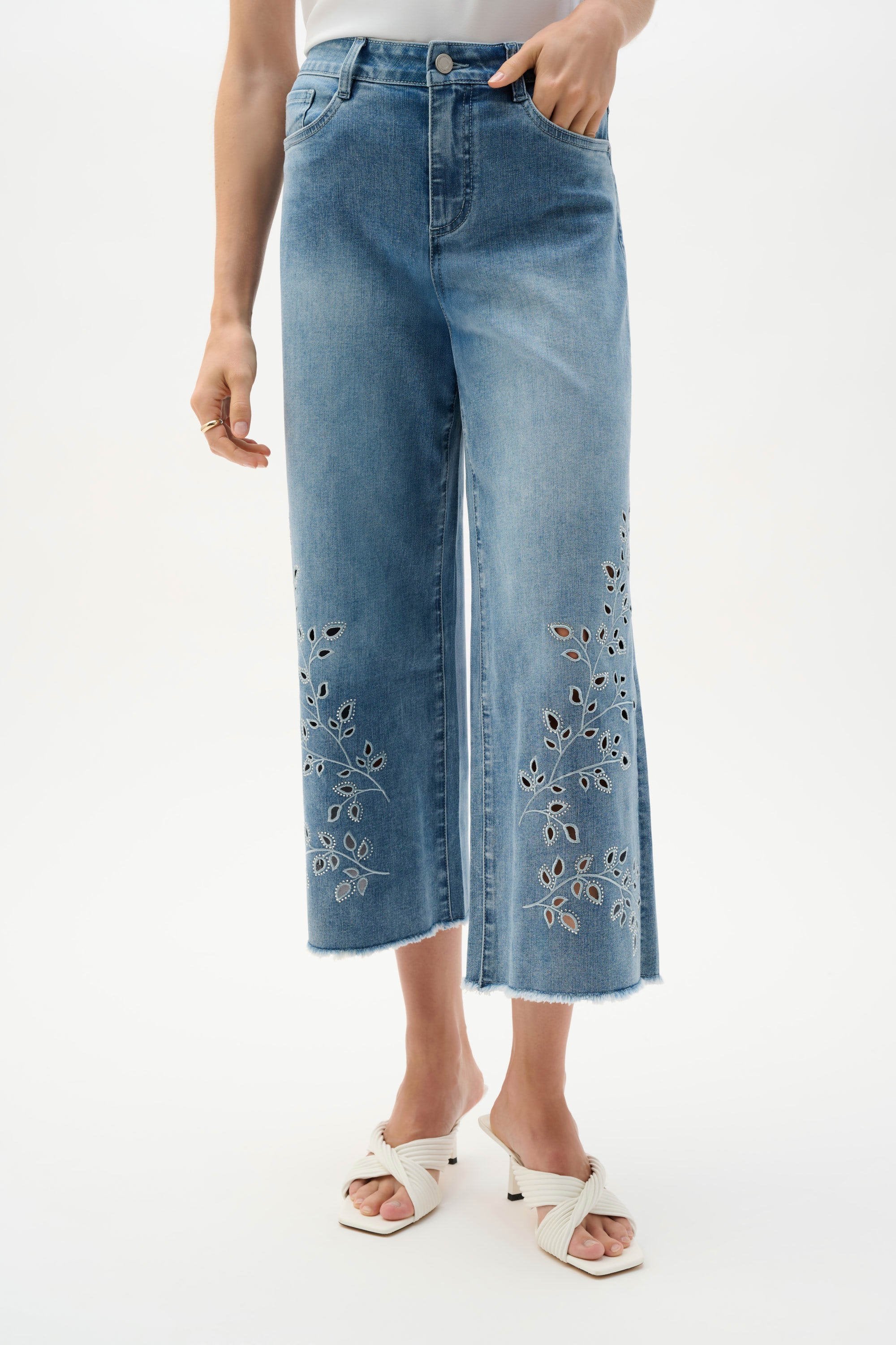 Denim Eyelet Jeans