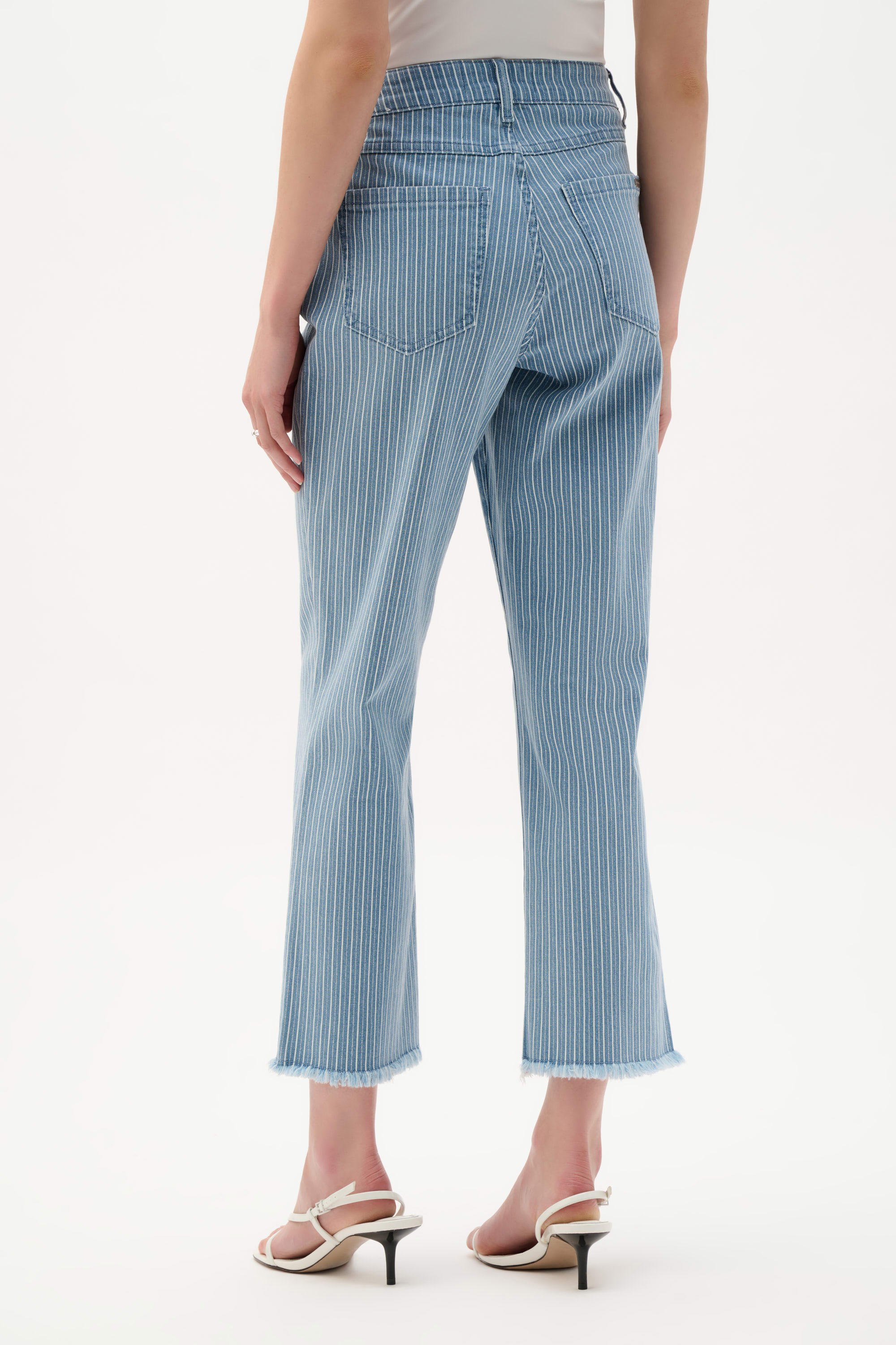 Lurex Stripe Crop Jeans