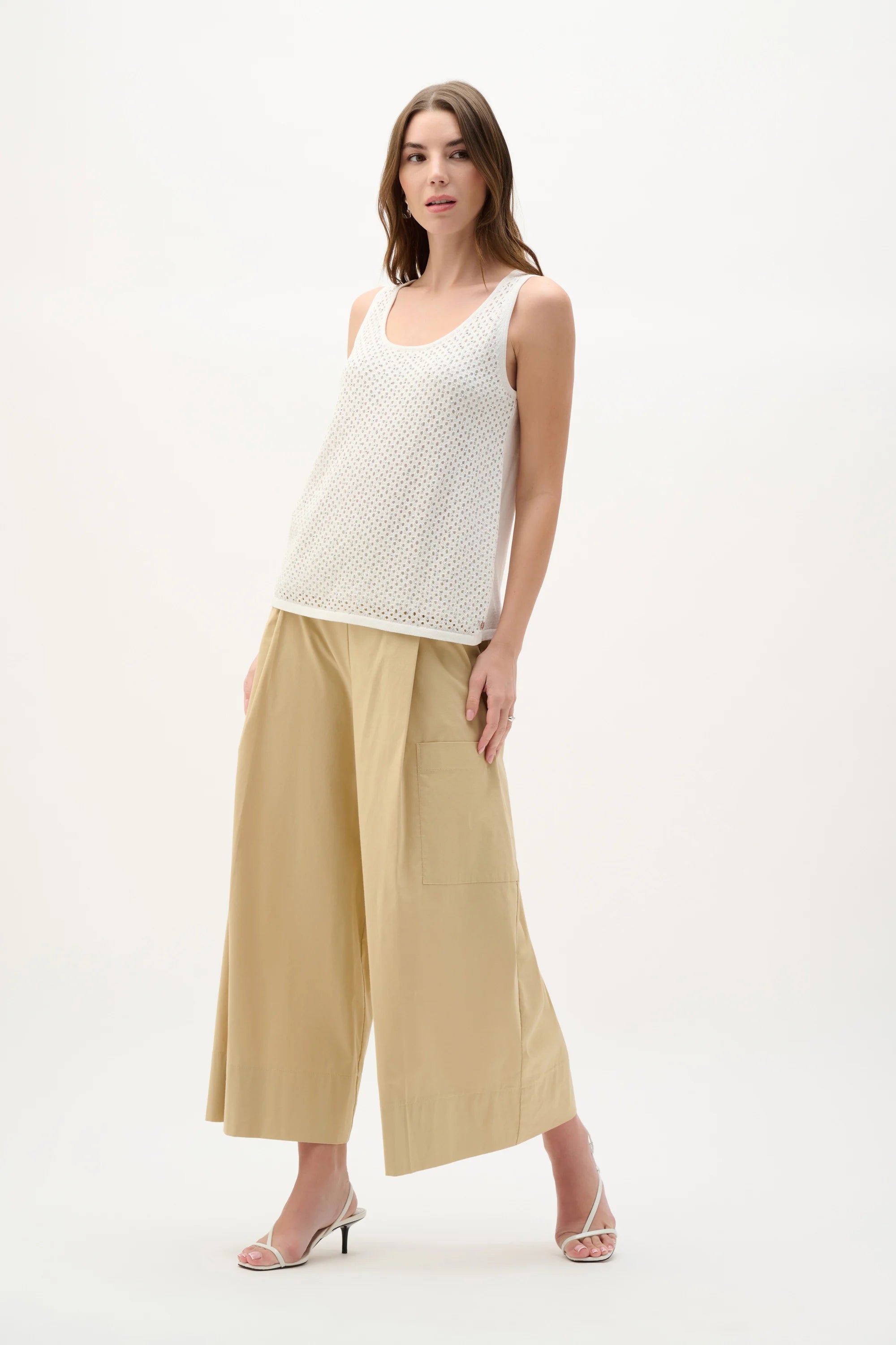 Open Stitch Rhinestone Camisole