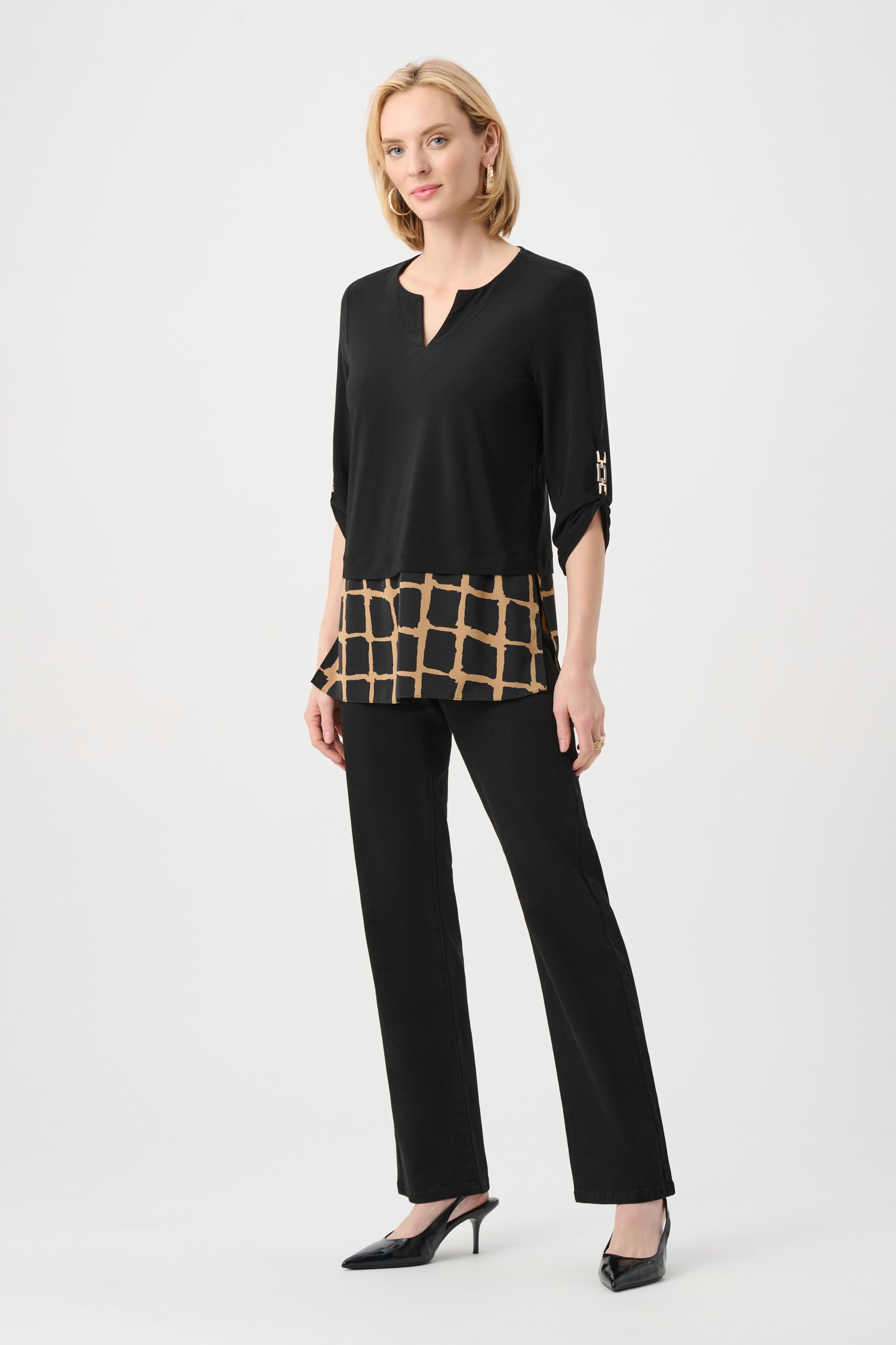 Joseph Ribkoff Classic Print Straight Top - Style 263094