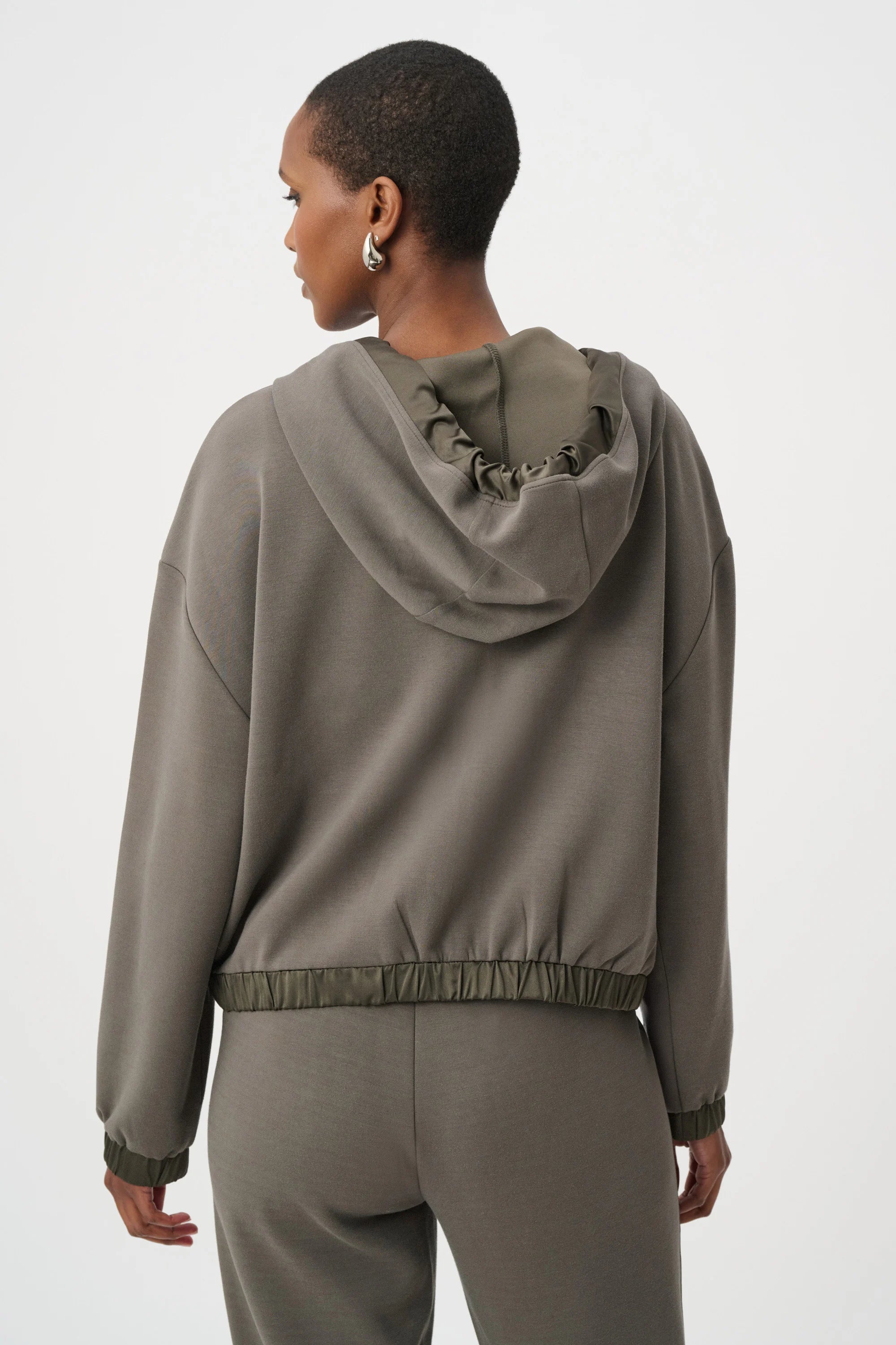 Satin Hooded Jersey