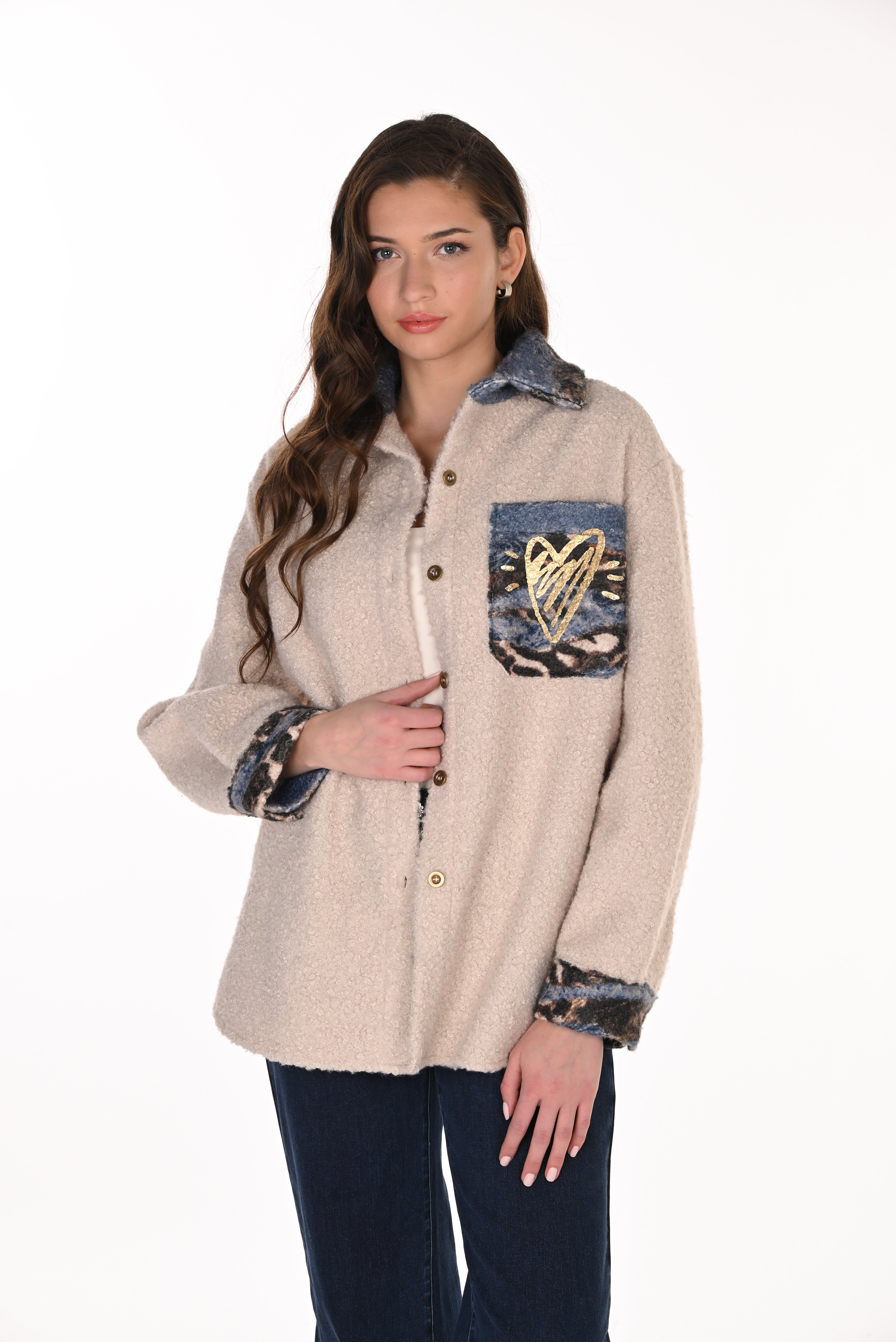 Frank Lyman Button Front Shacket - Style 263788