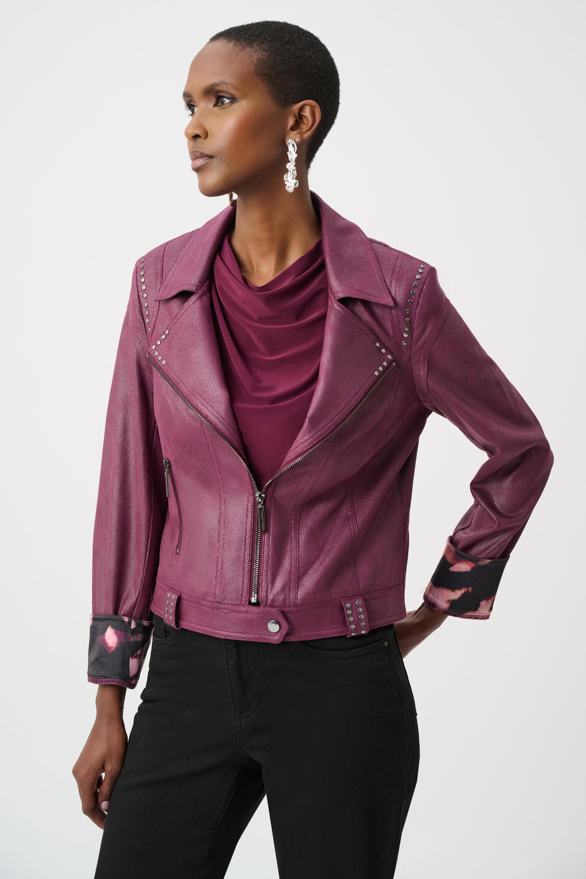 Faux Suede Fitted Jacket