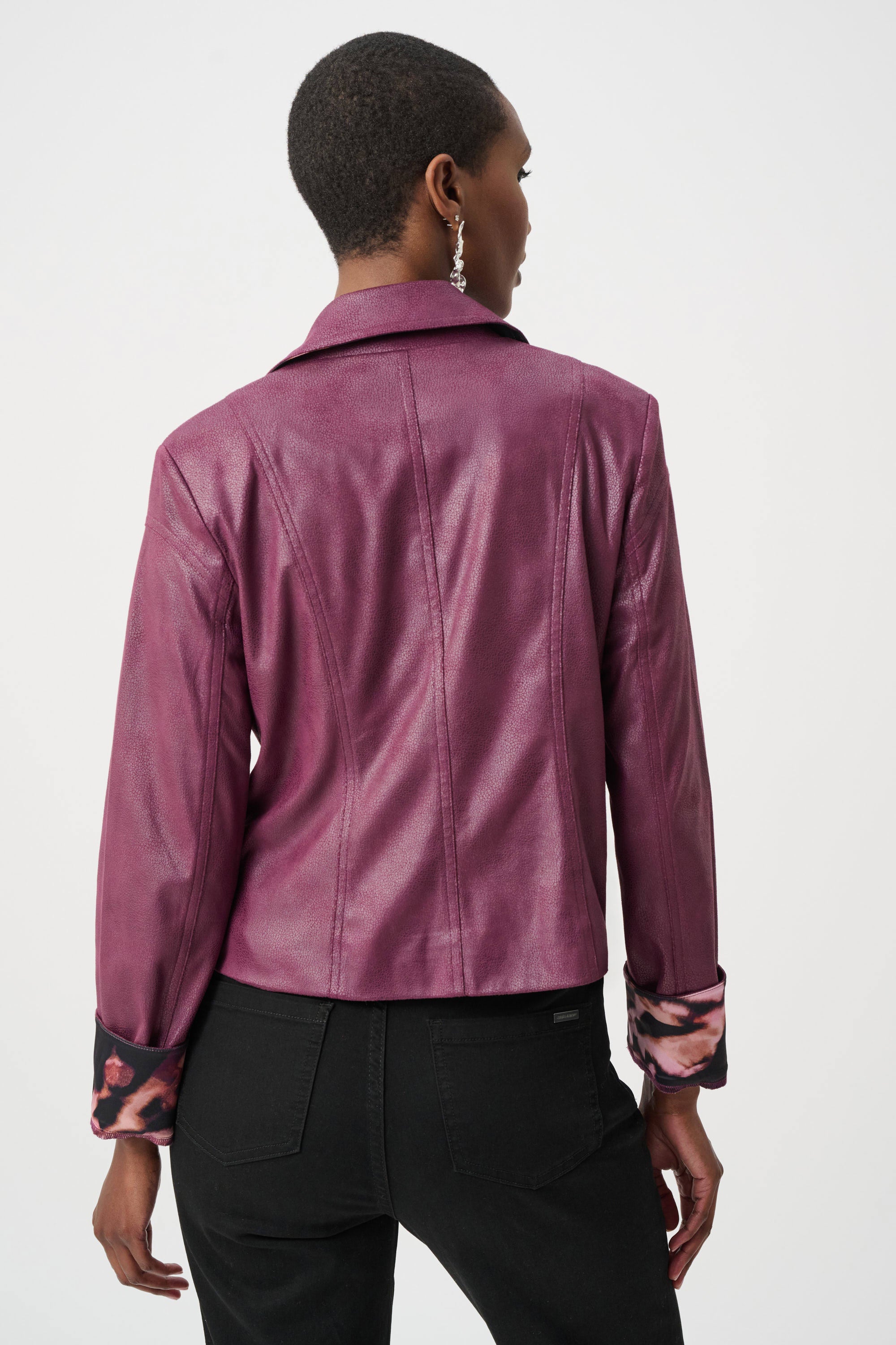 Faux Suede Fitted Jacket