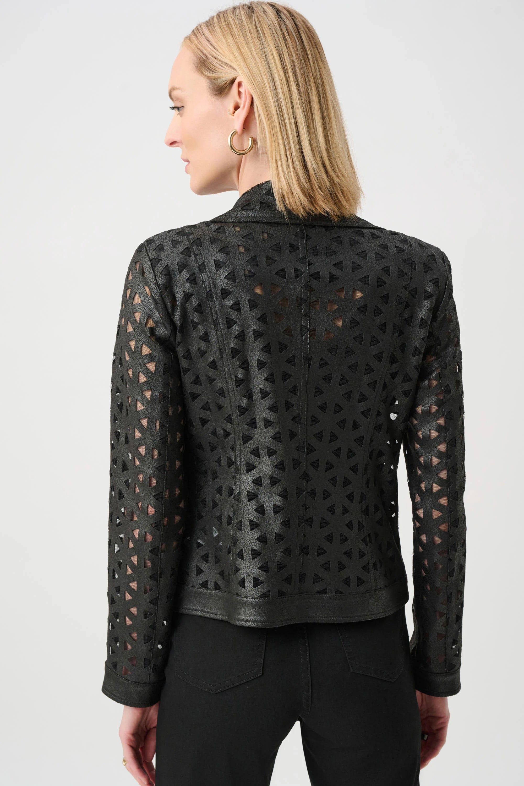 Faux Suede Mesh Jacket