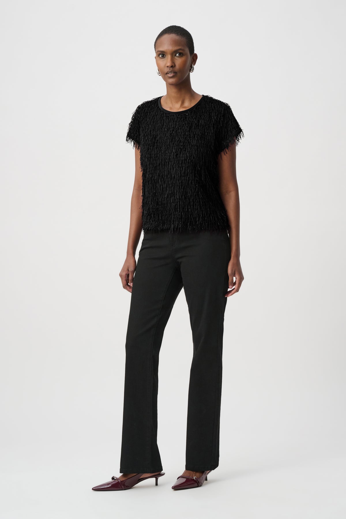 Joseph Ribkoff Novelty Fringe Top - Style 264208