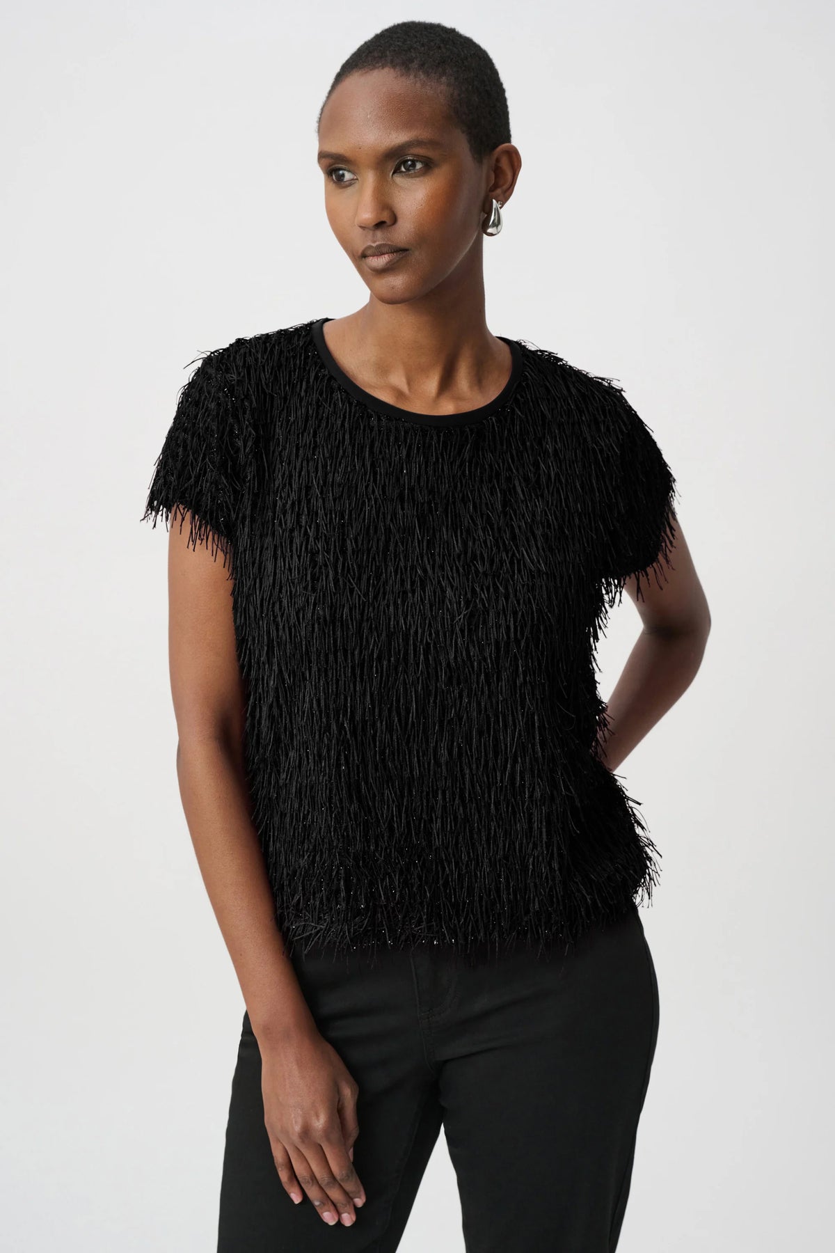 Joseph Ribkoff Novelty Fringe Top - Style 264208