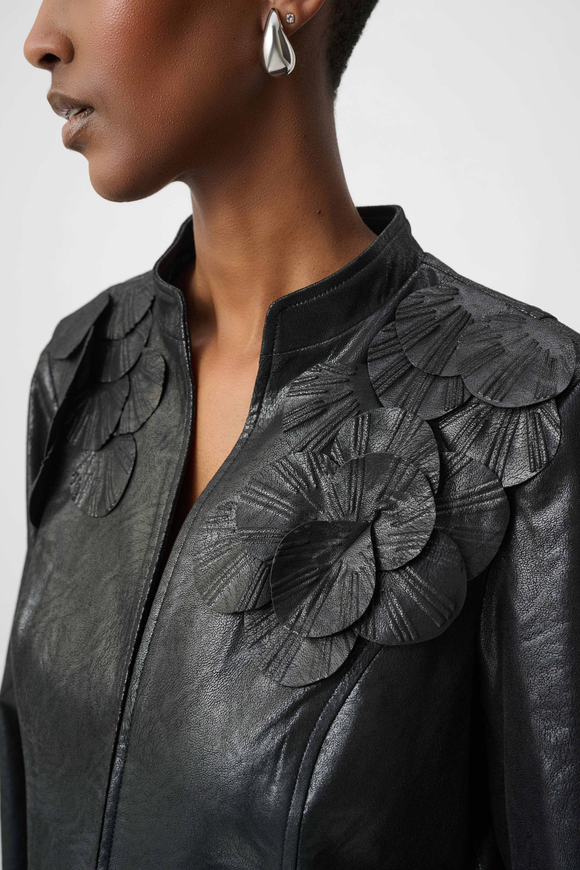 Joseph Ribkoff Embellished Foiled Suede Jacket - Style 264906