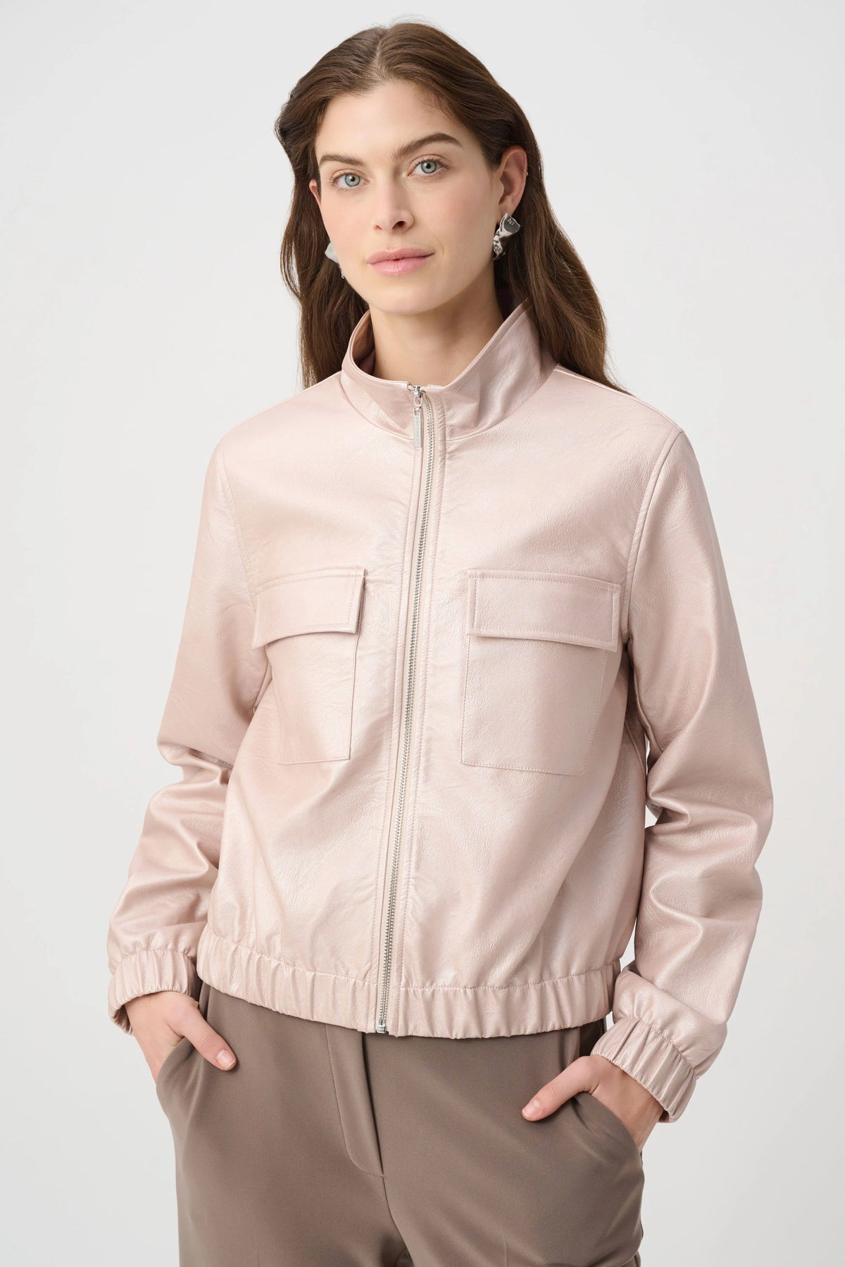 Joseph Ribkoff Metallic Bomber Jacket - Style 264907