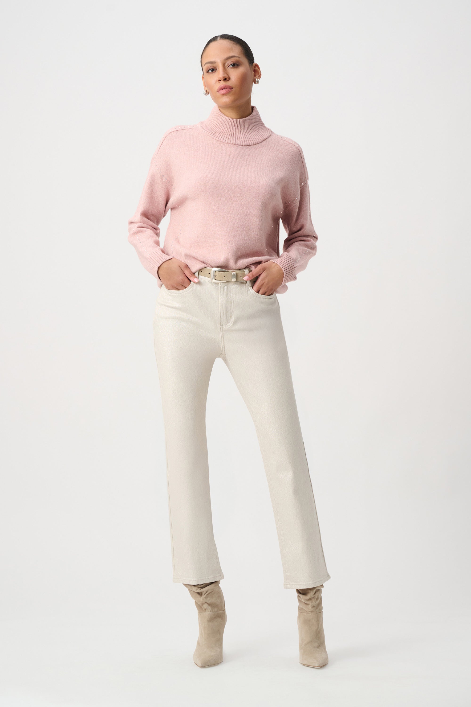 Joseph Ribkoff Embellished Turtleneck Sweater - Style 264934