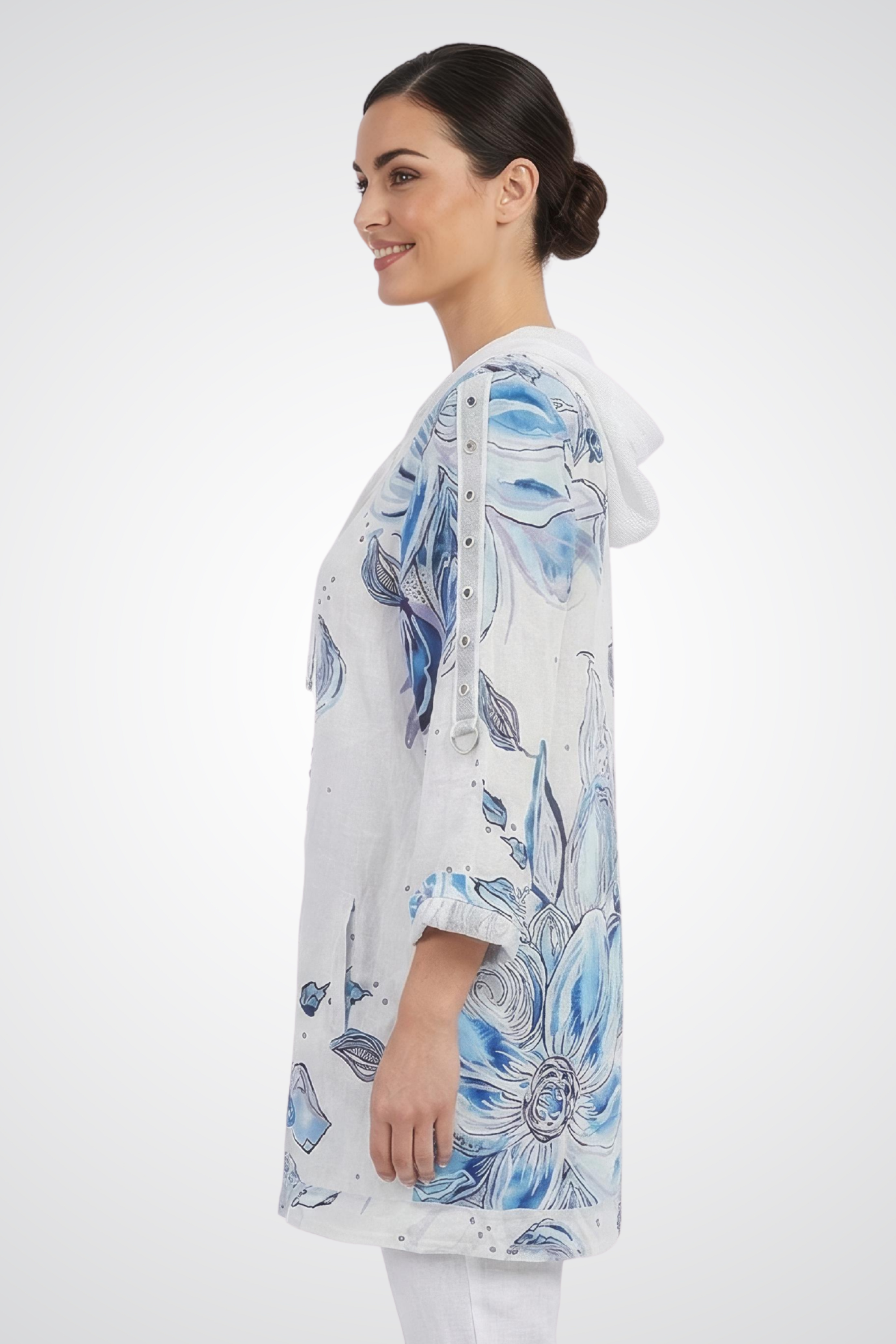 Button-Front Multicolor Jacket