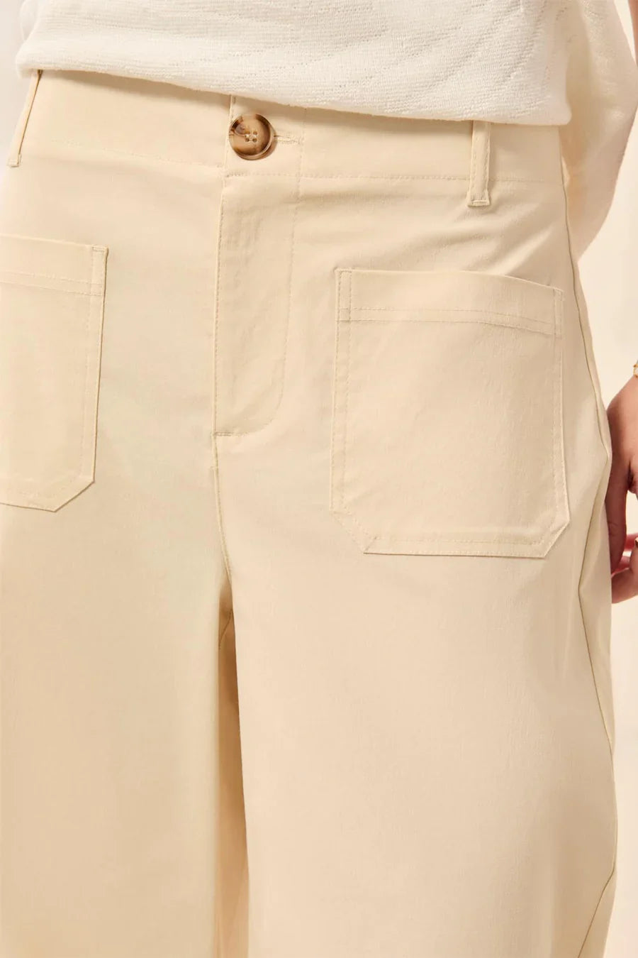 Wide-Leg Pull-On Ankle Pants