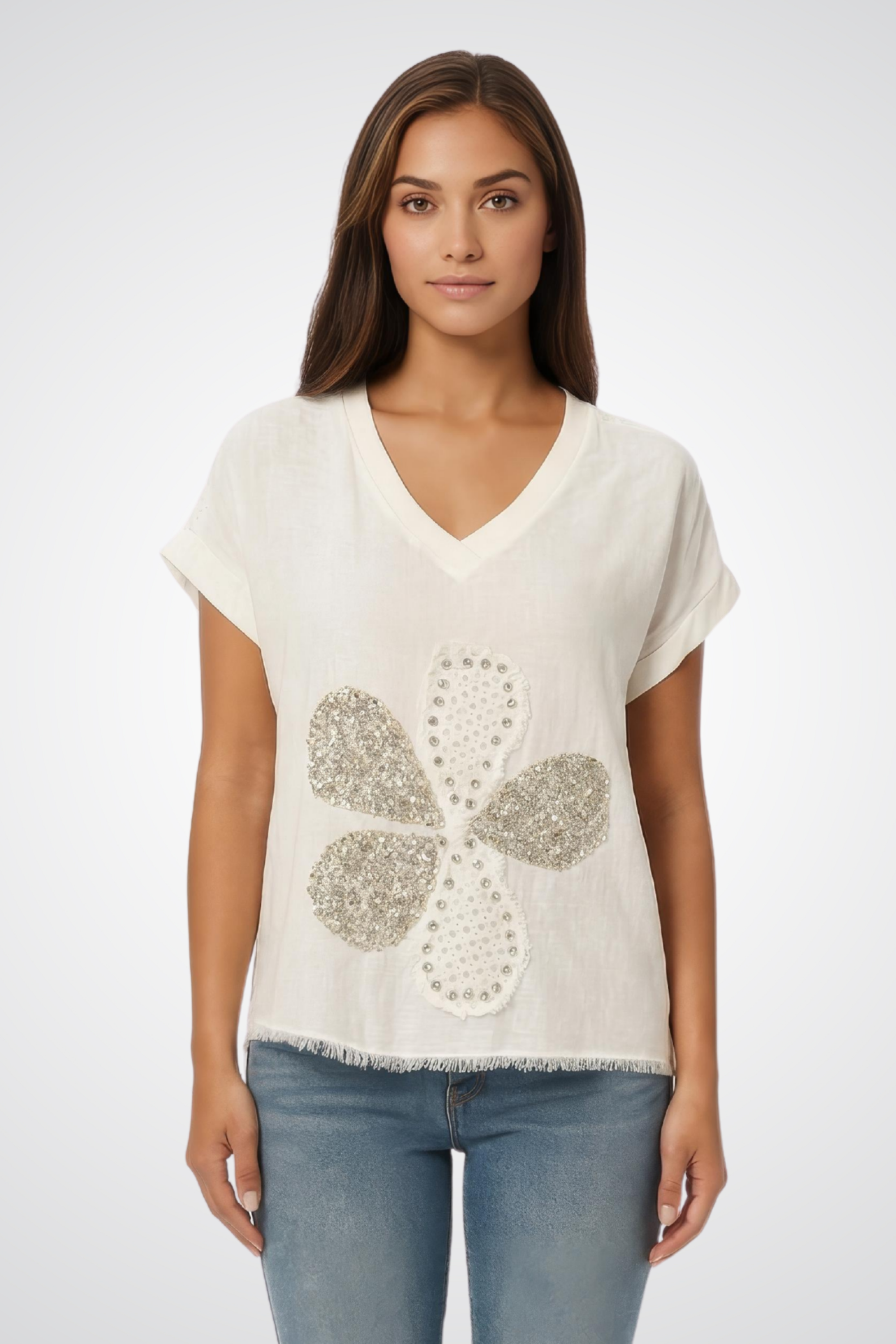 Floral V-Neck Top
