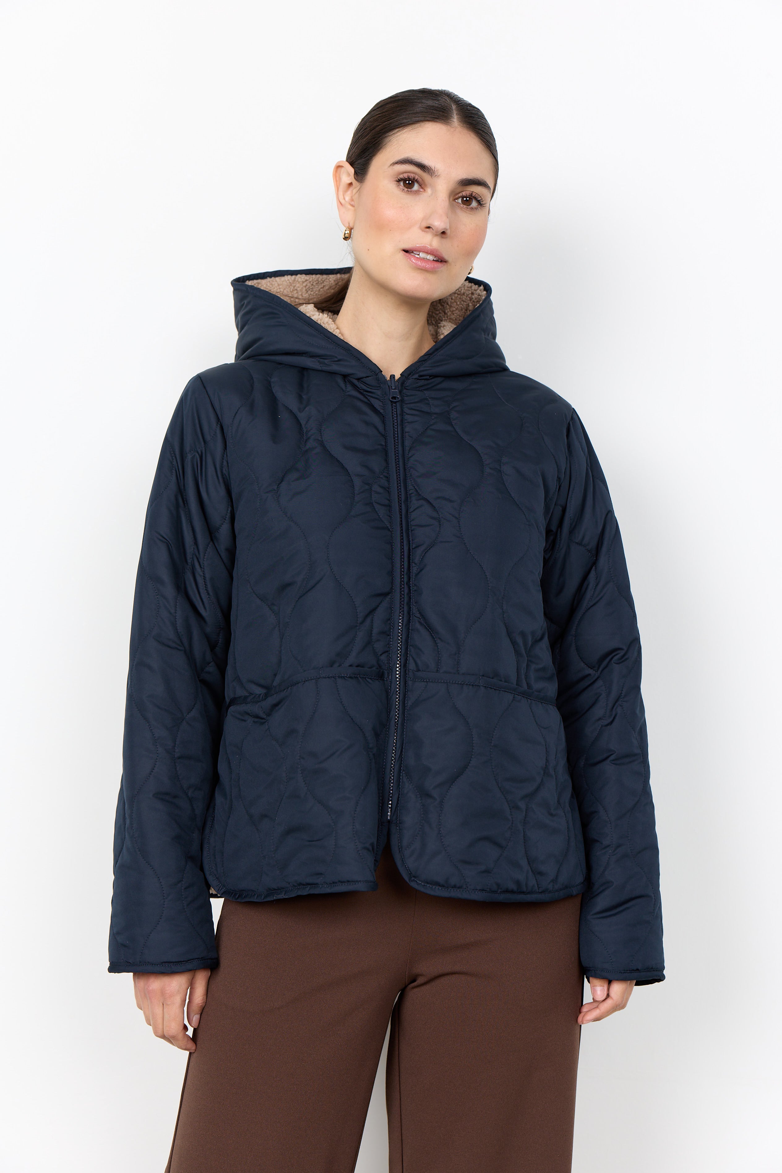 Soya Concepts Hooded Fleece-Lined Jacket - Style 5PF41848