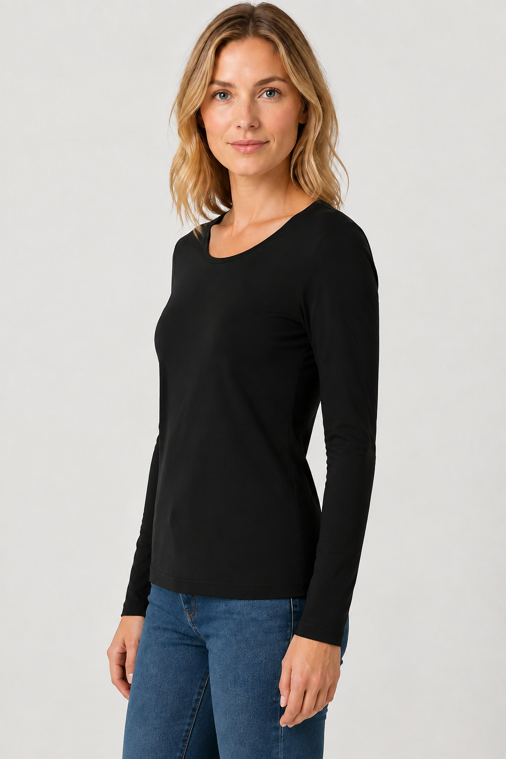 Dolcezza Long Sleeve Crew Neck Top - Style 76500