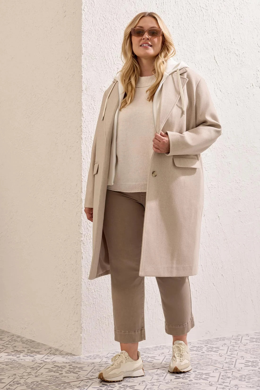 Tribal Ultra-Soft Car Coat with Removable Fooler Hoodie - Style 5942V-5369