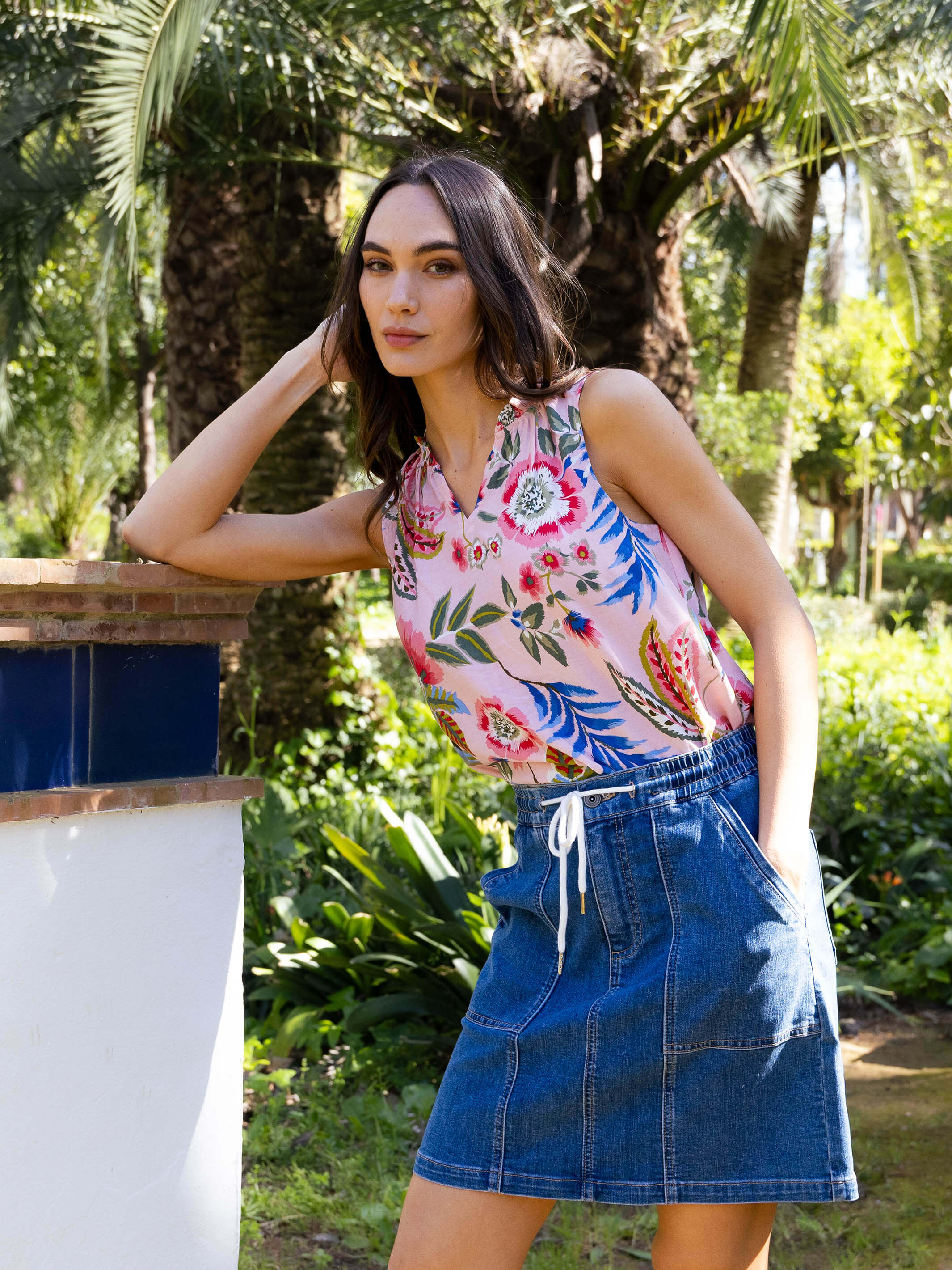 Printed Sleeveless Top