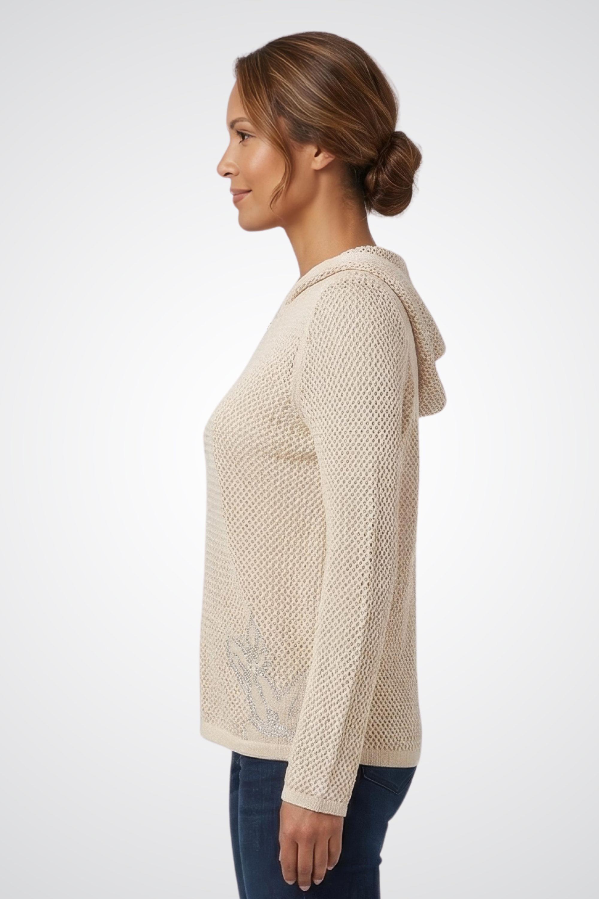 Hooded Zip-Front Top