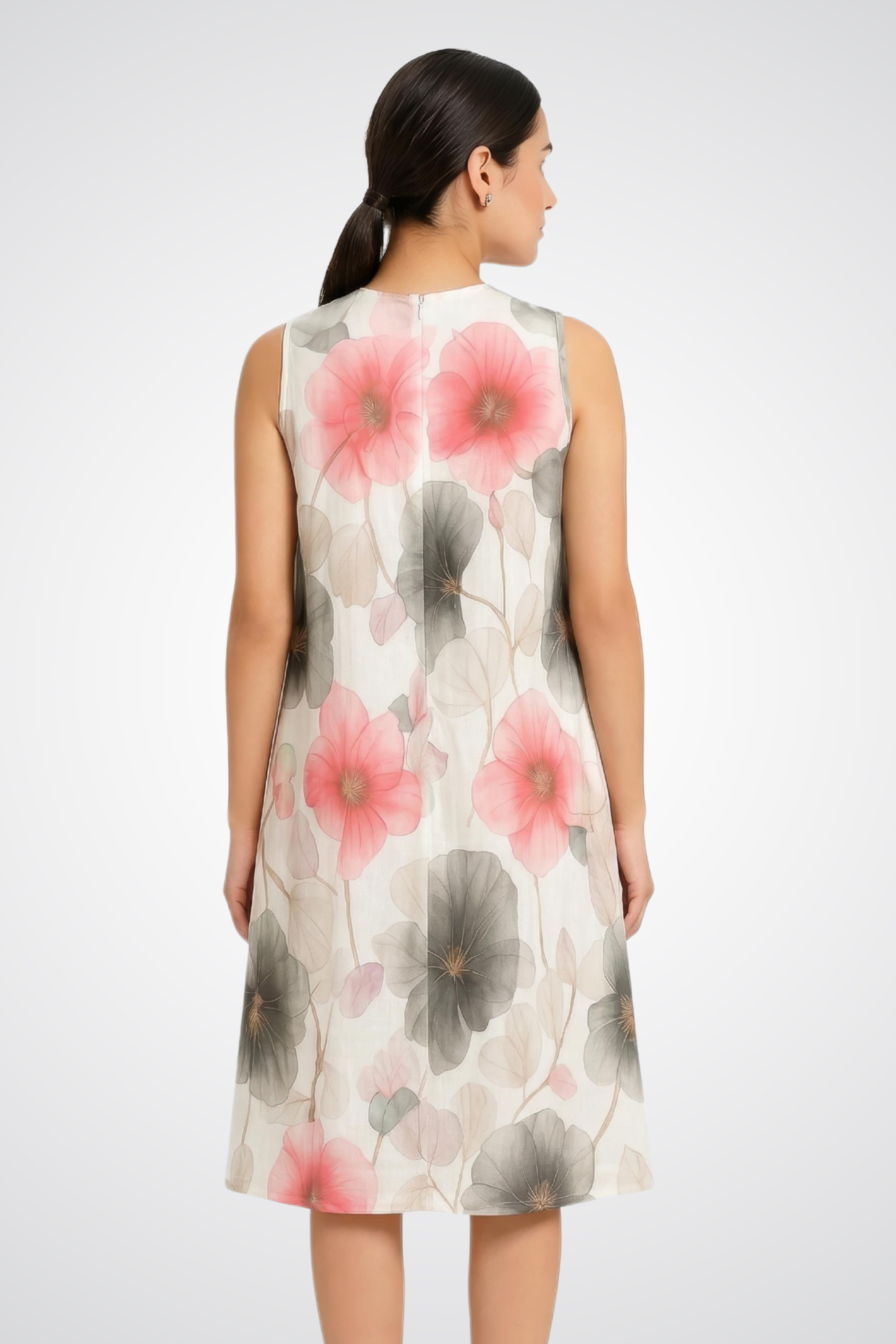 Sleeveless Floral Print Dress