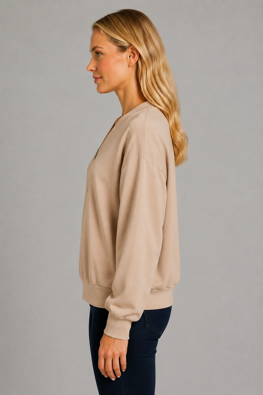 Soya Concepts V-Neck Zip-Front Top - Style 5F27855T