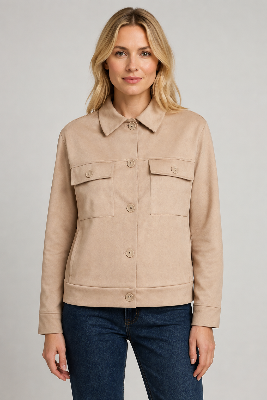 Soya Concepts Button Up Top With Front Pockets - Style 5F27863