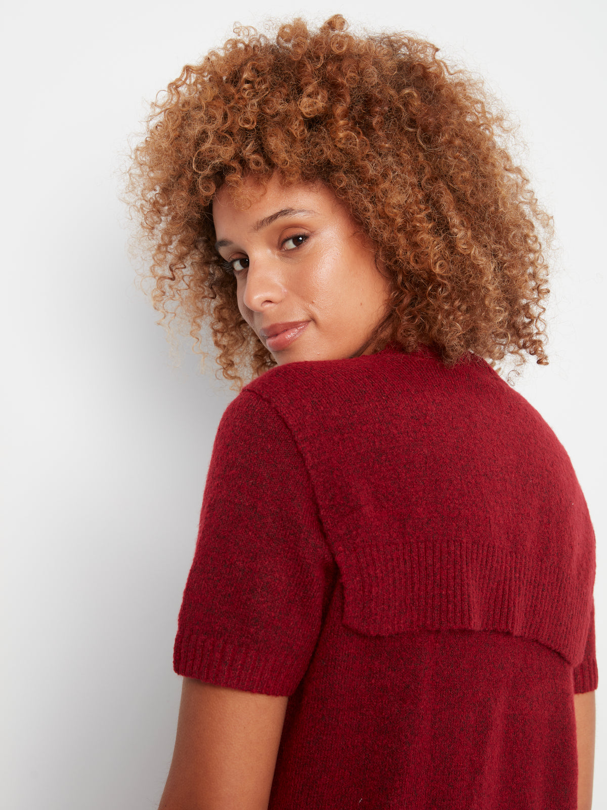 Charlie B Crew Neck Sweater With Front Tie - Style C2069-690C