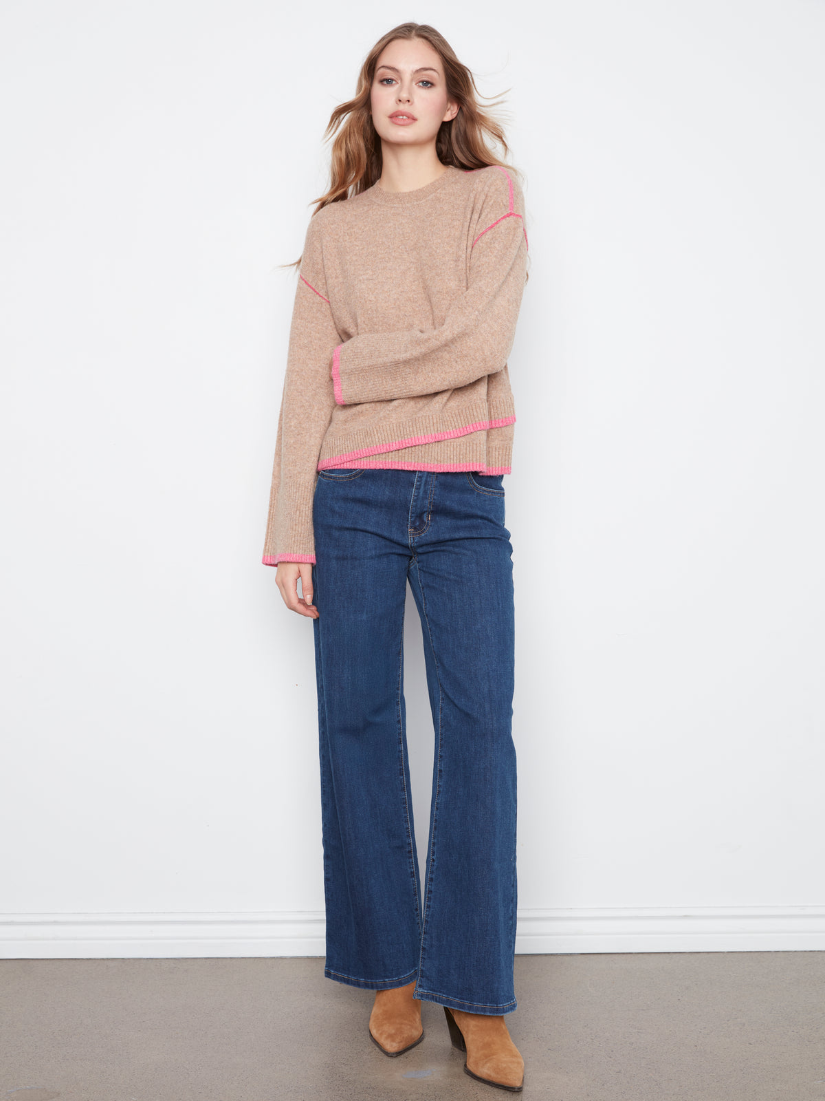 Charlie B Crew Neck Sweater - Style C2123-690C