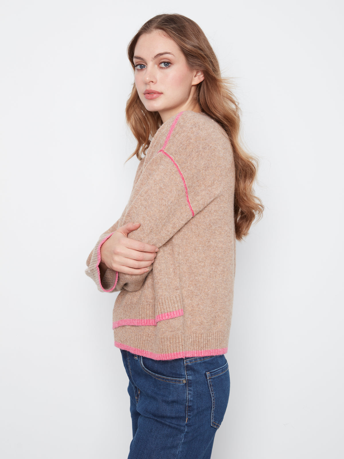 Charlie B Crew Neck Sweater - Style C2123-690C