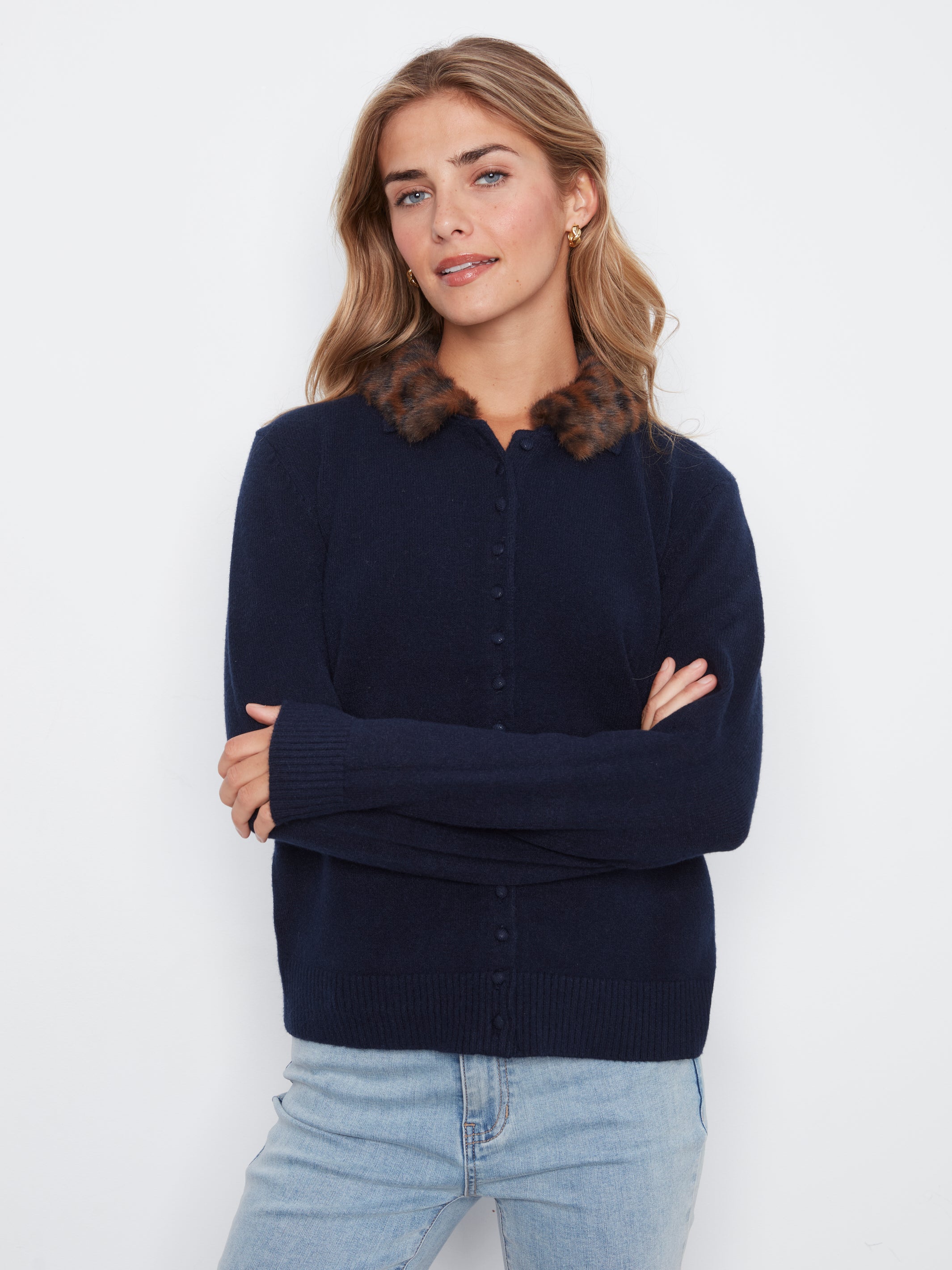 Charlie B Button Up Cardigan - Style C2138-736A