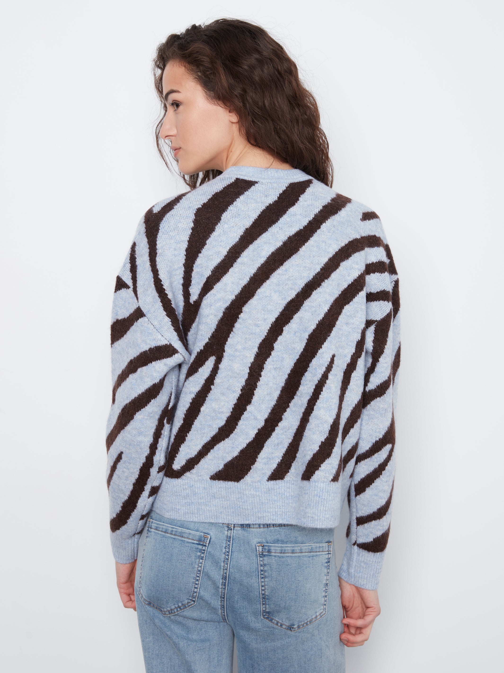 Animal Print Knit Sweater
