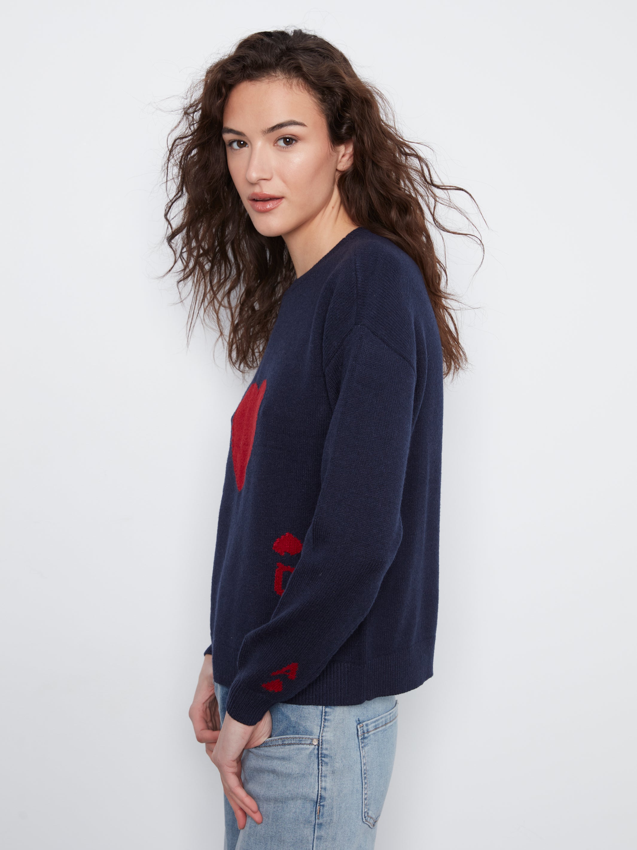 Queen Of Hearts Crew Neck Sweater