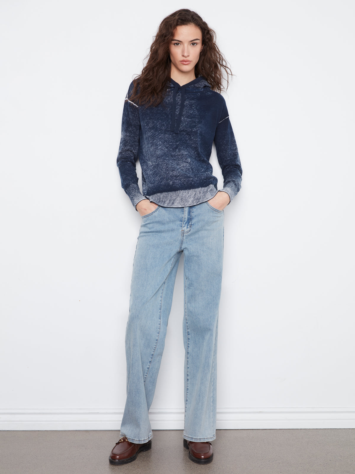 Charlie B Reverse Printed Hoodie Sweater - Style C2616RP-261B