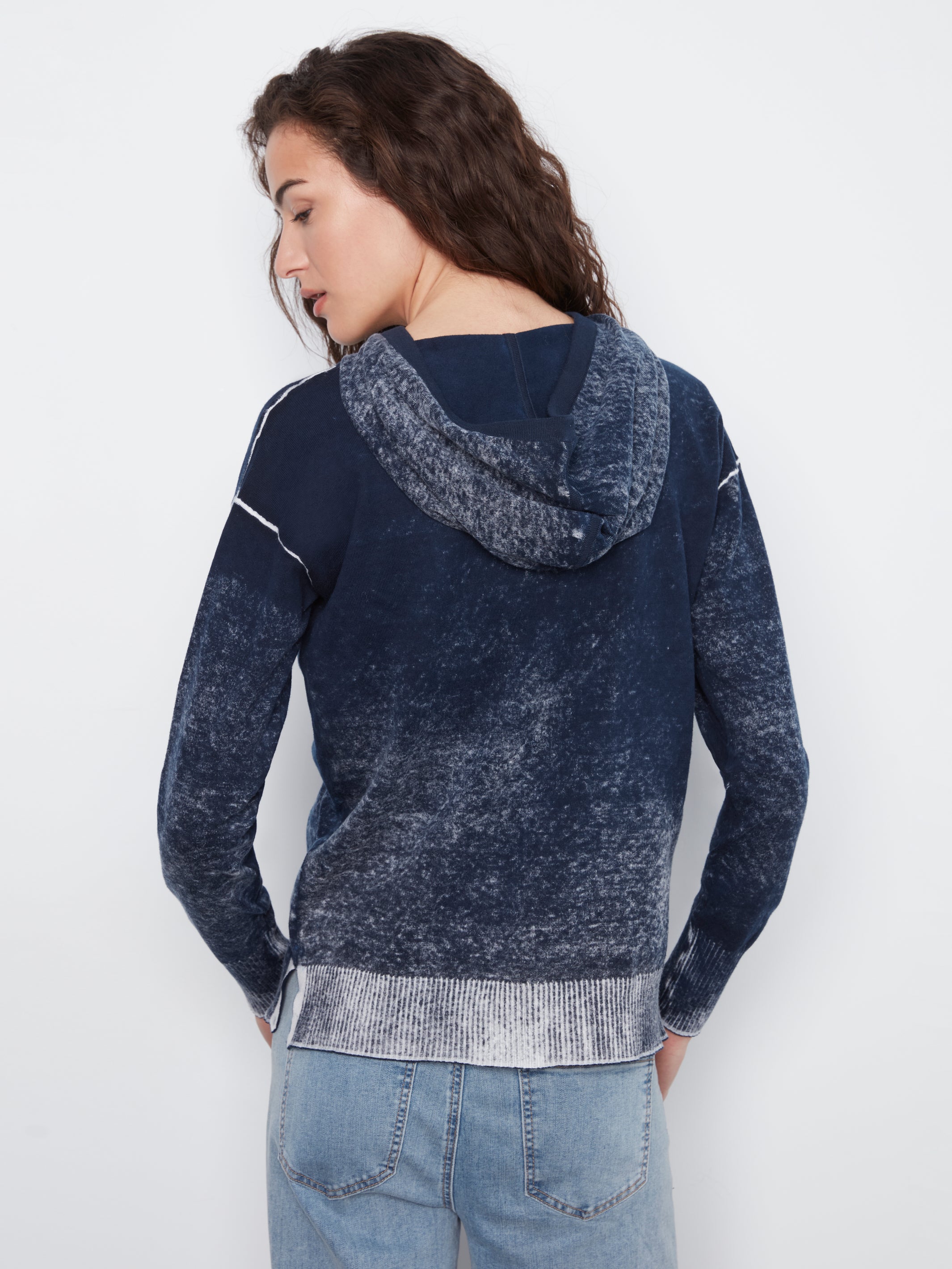 Charlie B Reverse Printed Hoodie Sweater - Style C2616RP-261B