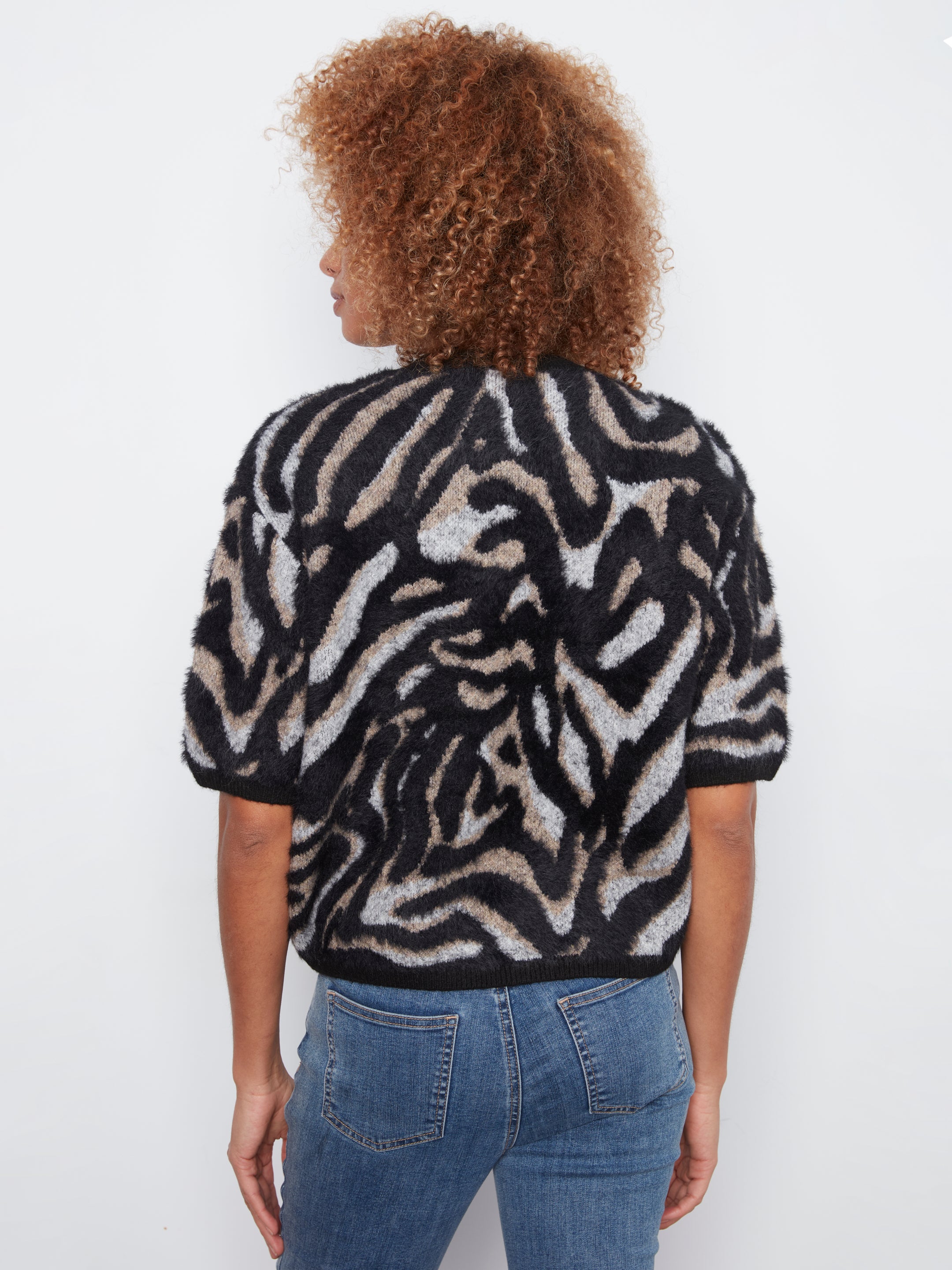Charlie B Jacquard Sweater - Style C2858J-635C