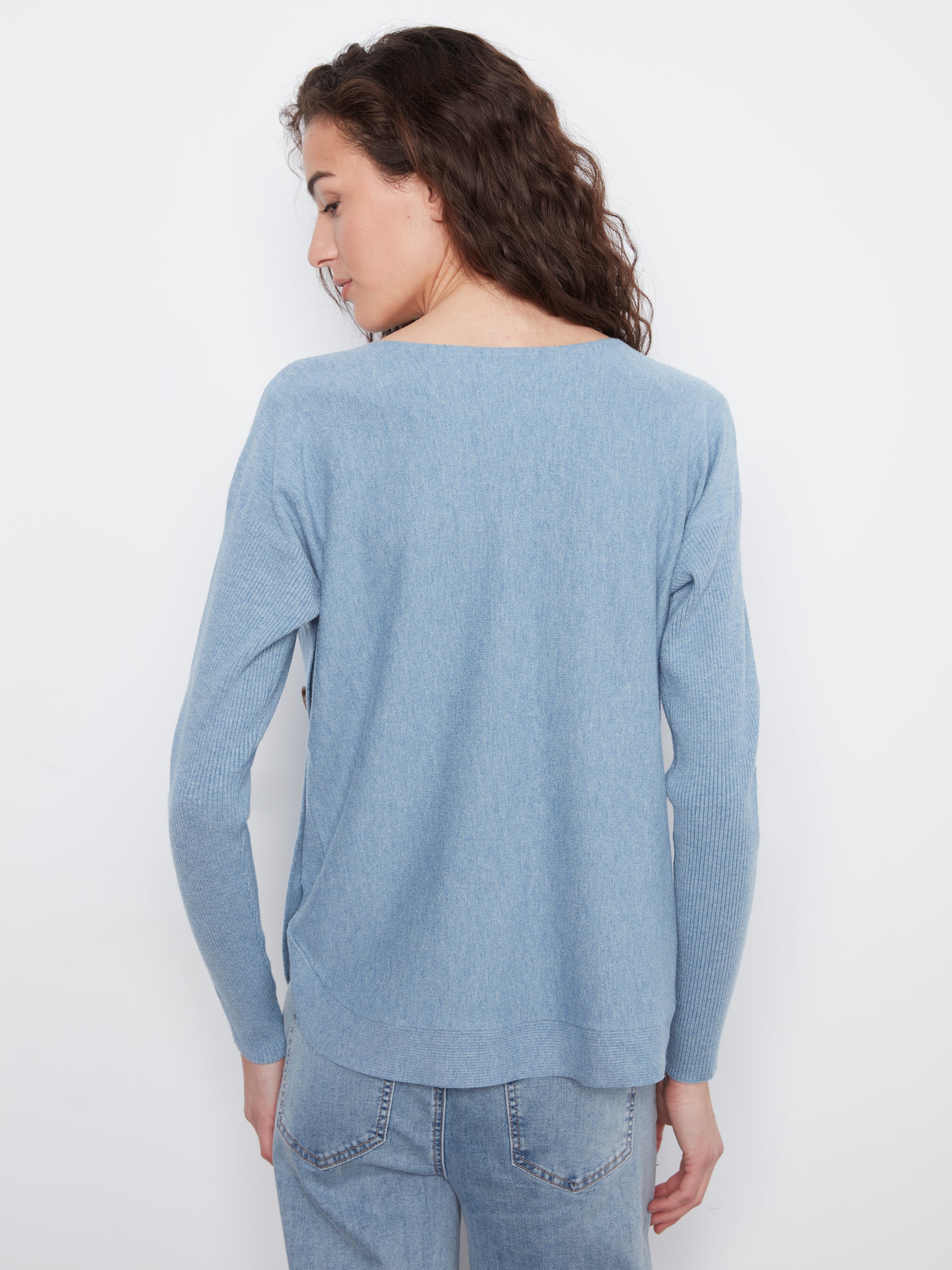 Charlie B Long Sleeve Drop Shoulder Sweater - Style C2871R-464A