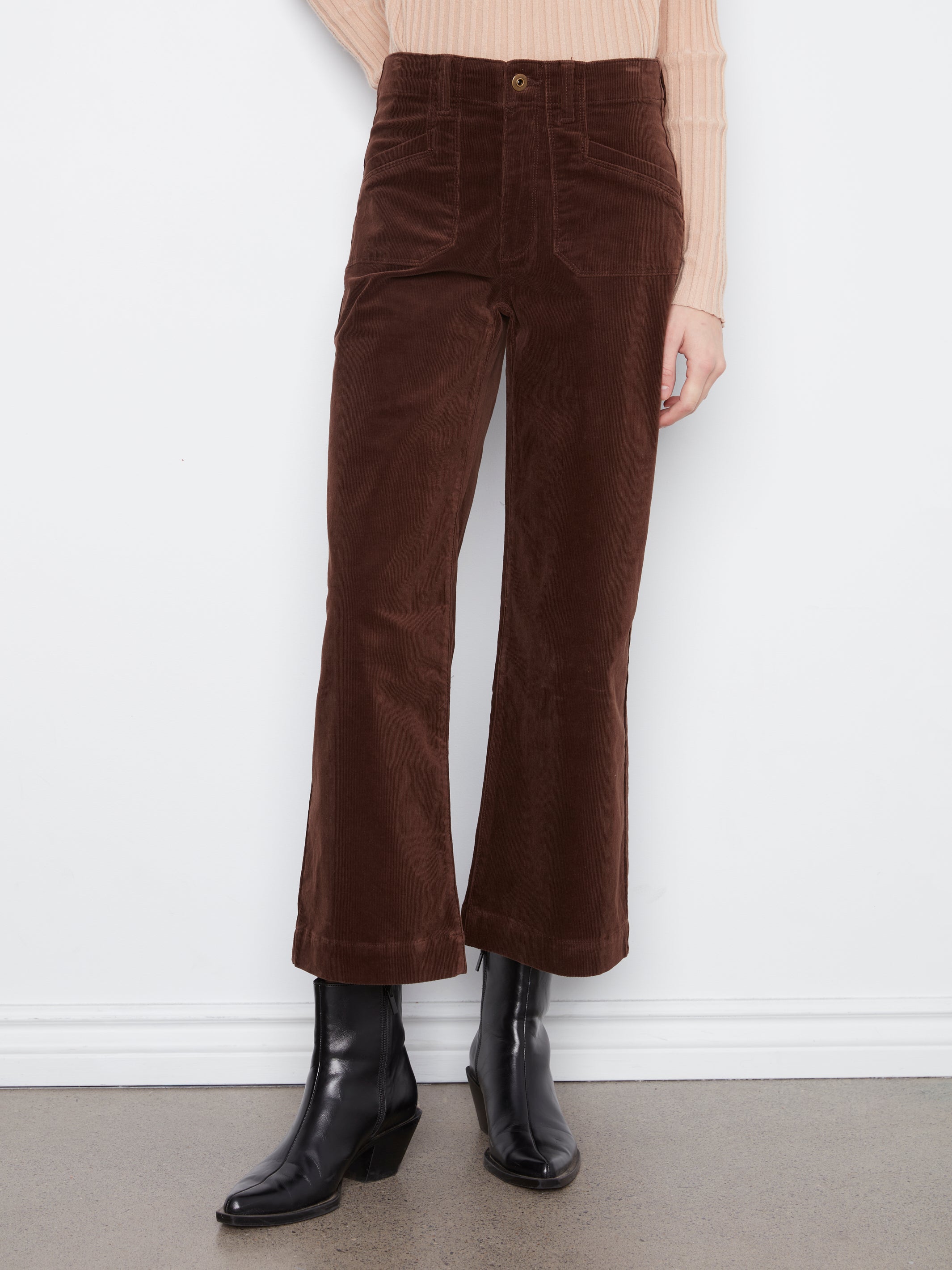 Carlie B Printed Crop Wide-Leg Twill Pant - Style C5660RR-660B