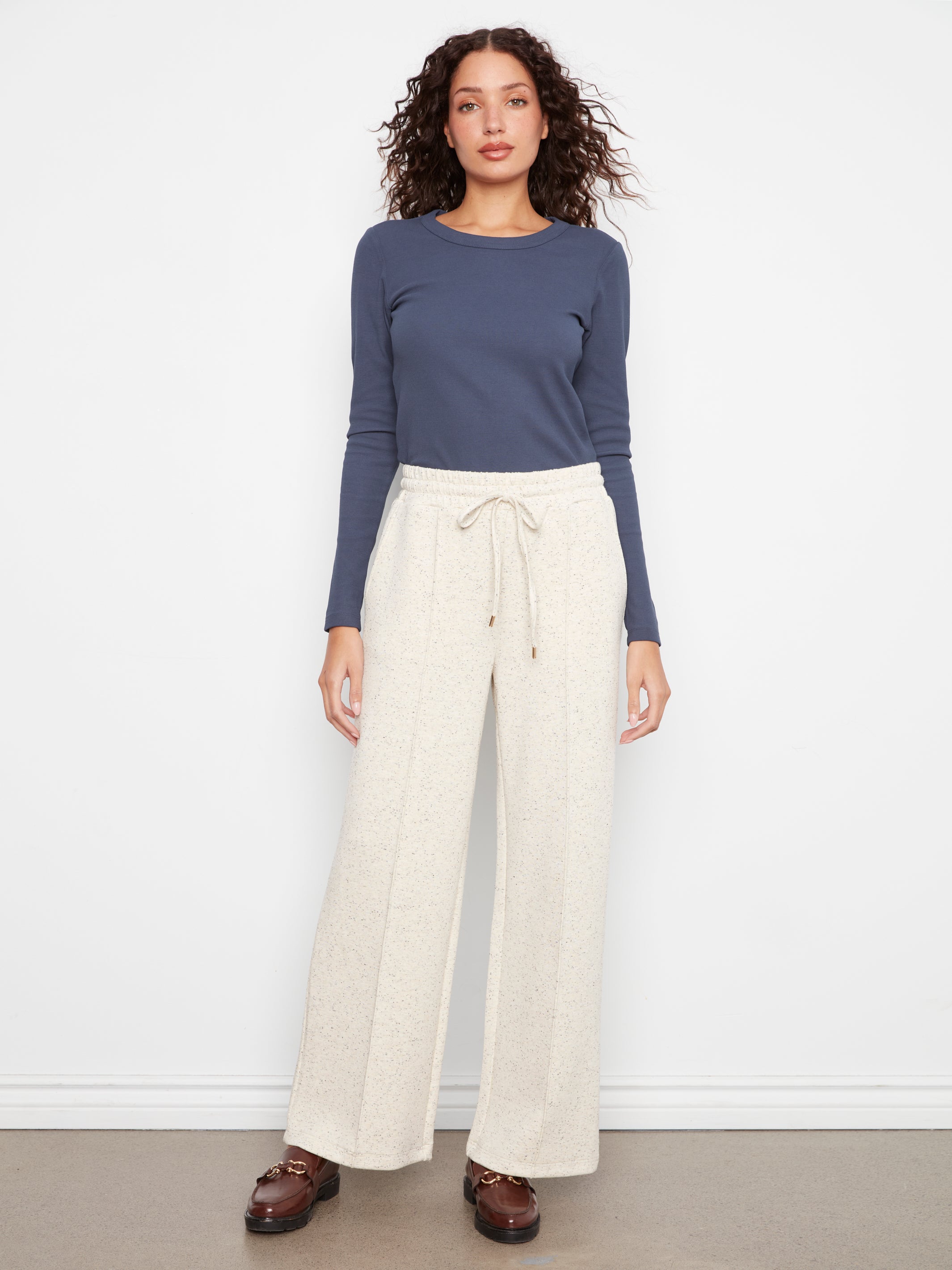 Soft Scuba Wide Leg Jogger Pants