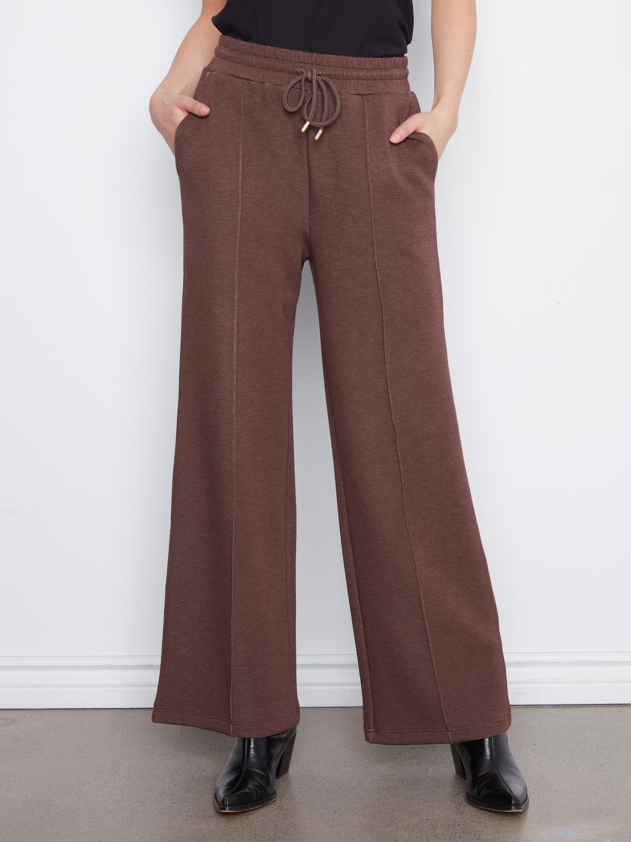 Soft Scuba Wide Leg Jogger Pants