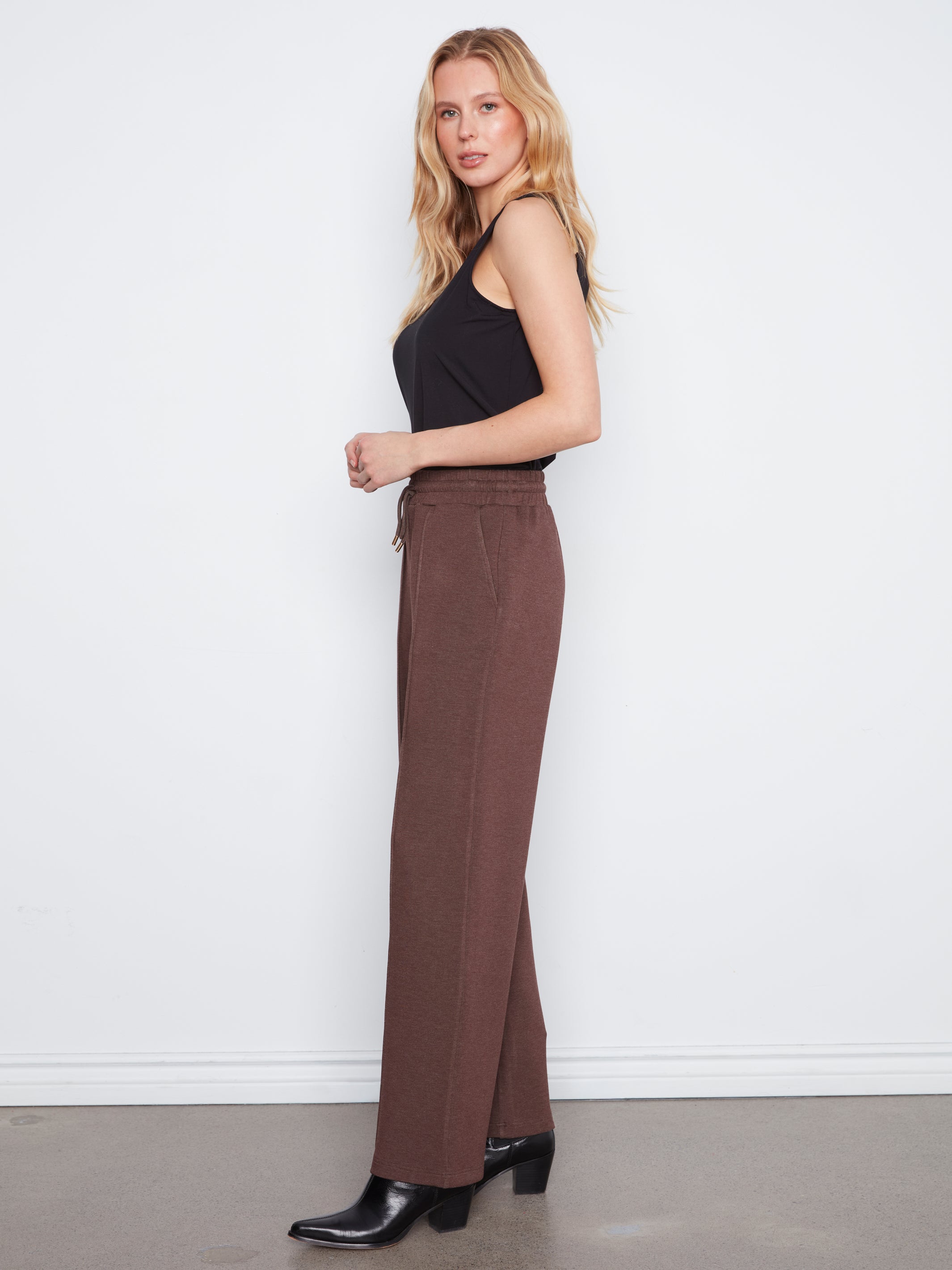 Soft Scuba Wide Leg Jogger Pants