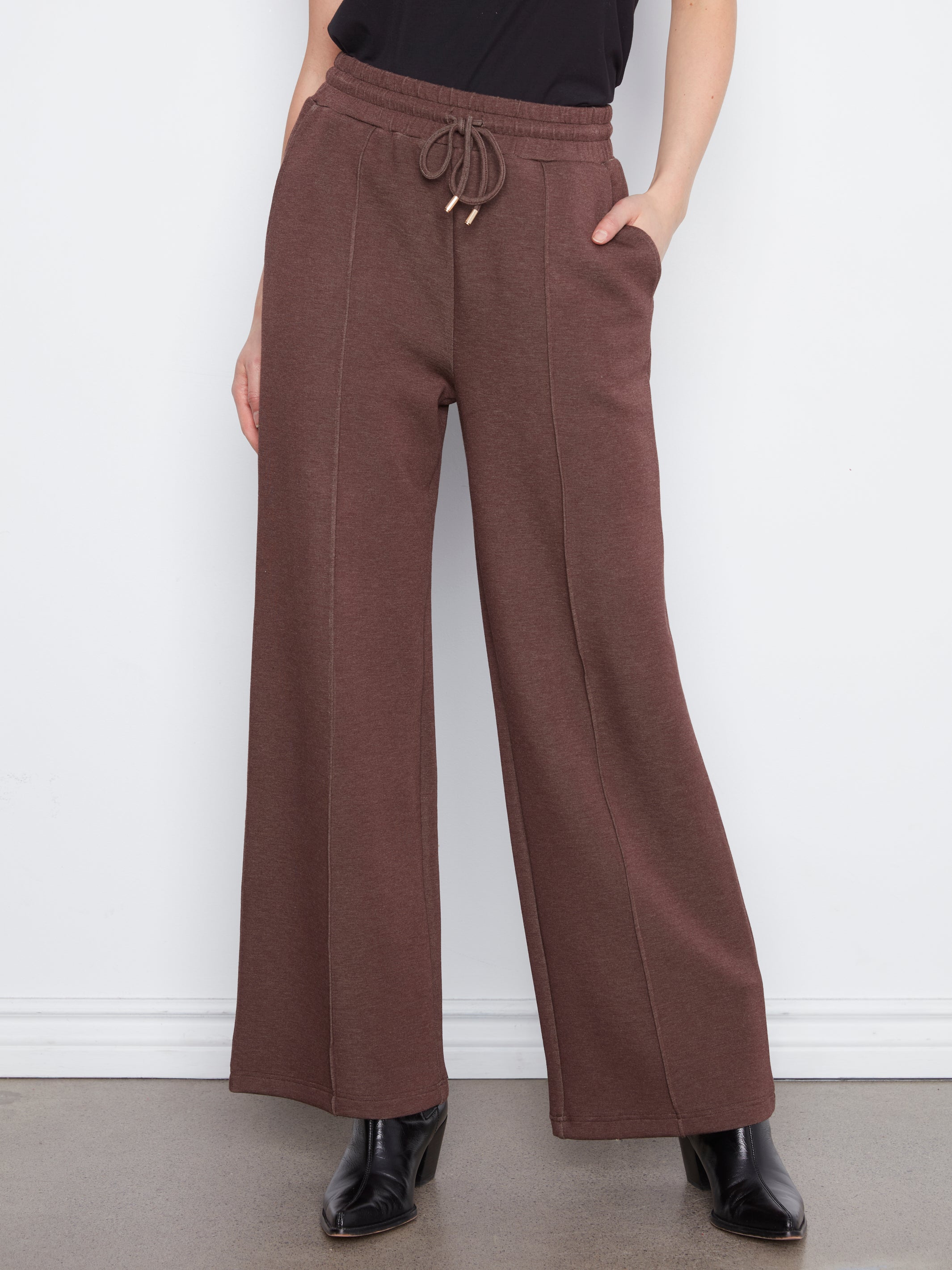 Soft Scuba Wide Leg Jogger Pants