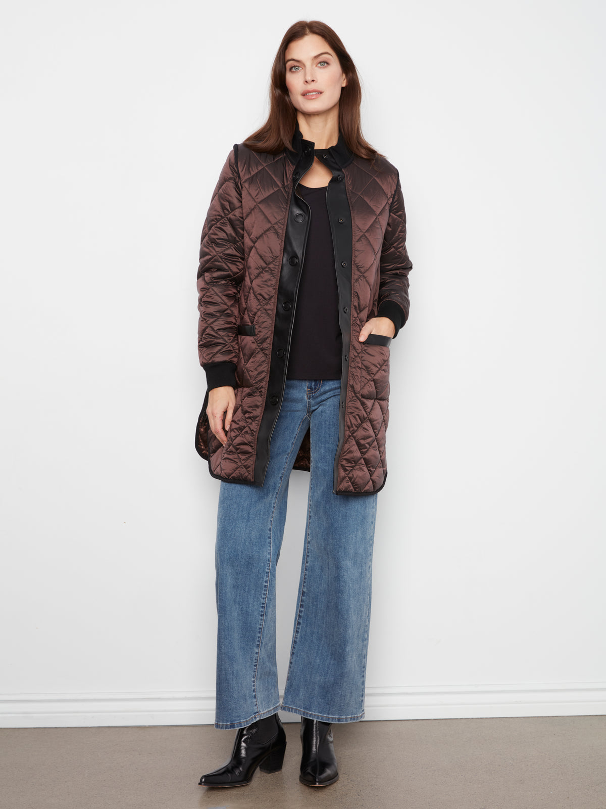 Charlie B Reversible Solid Puffer Jacket - Style Reversible