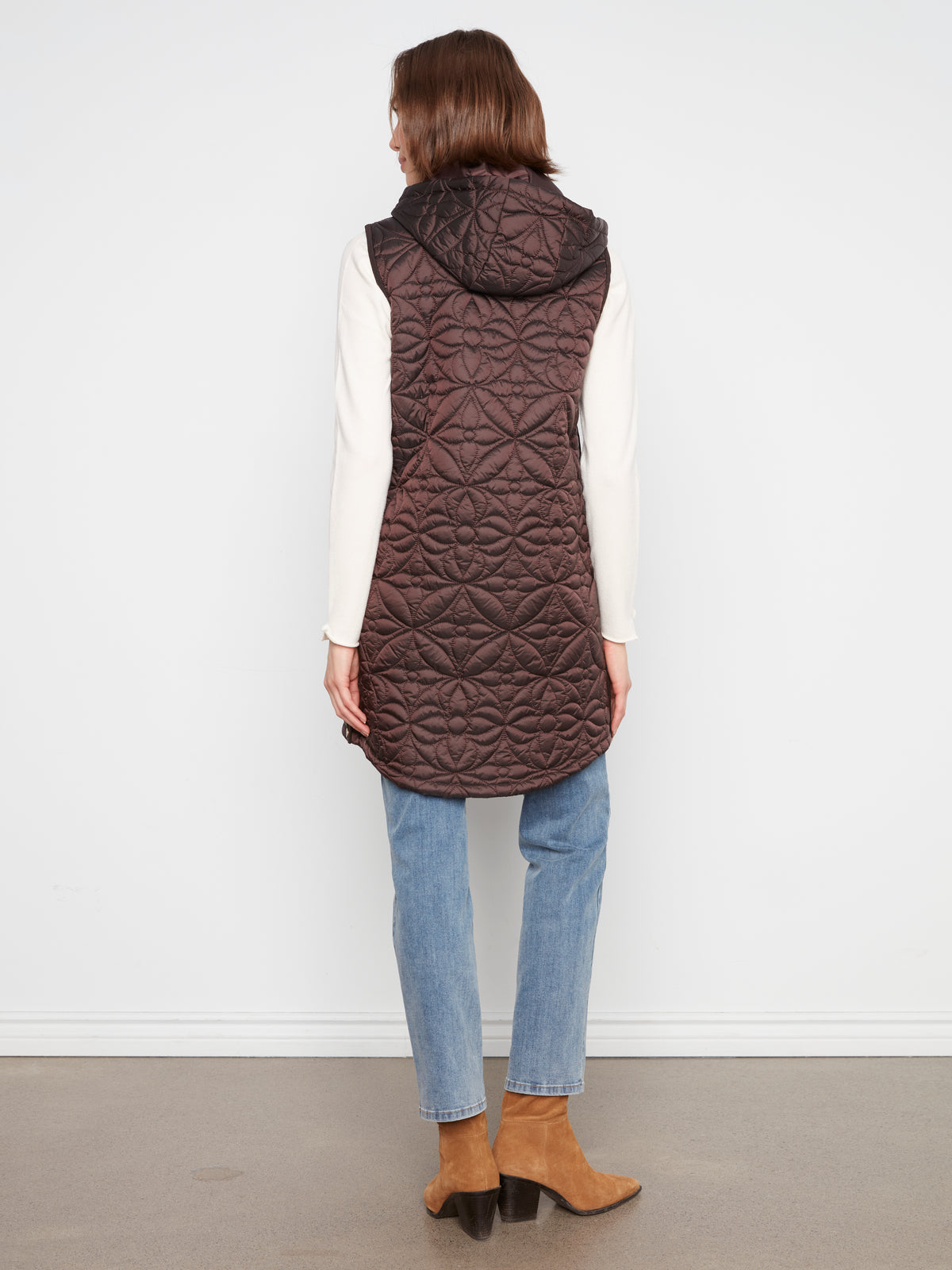 Charlie B Long Puffer Vest - Style C6426-135B