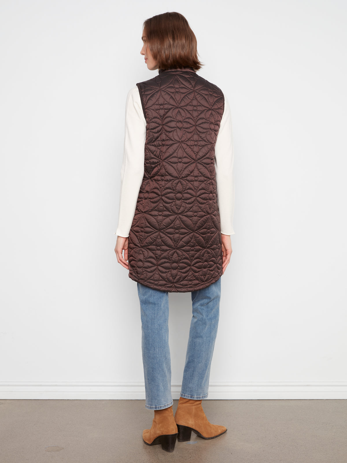 Charlie B Long Puffer Vest - Style C6426-135B