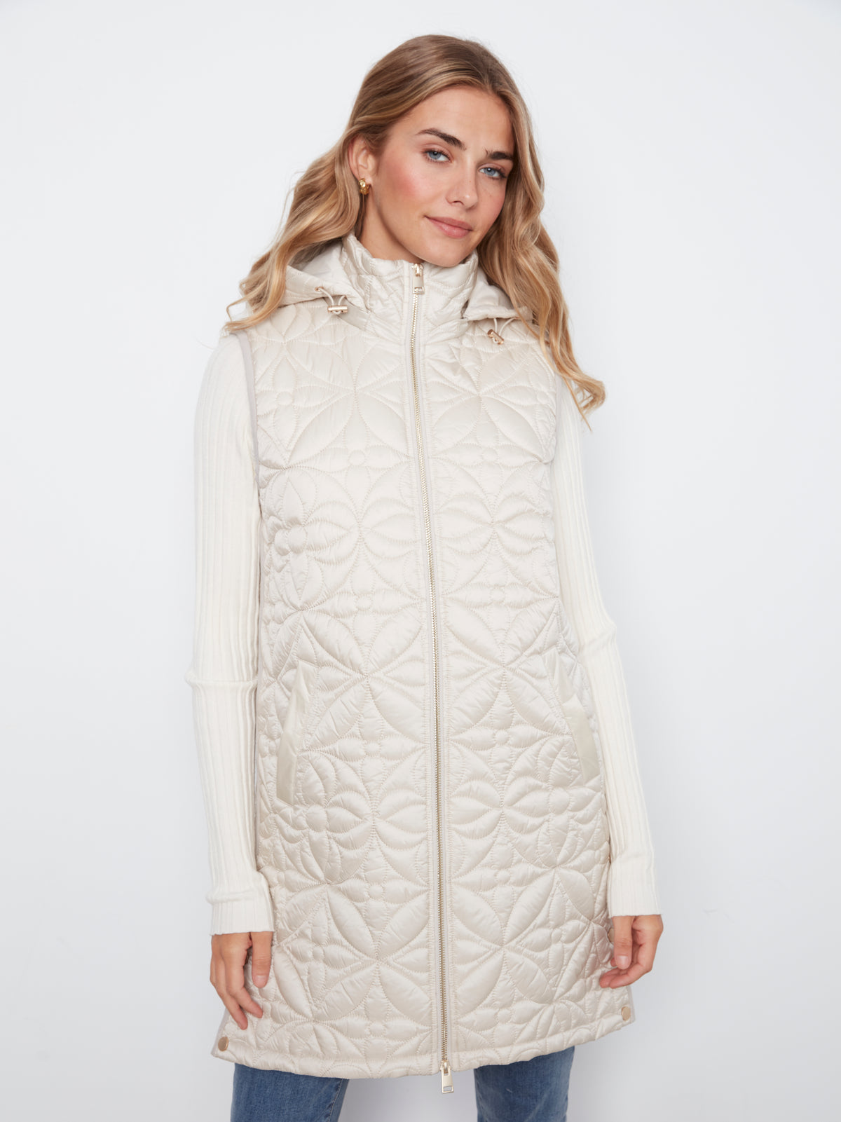 Charlie B Long Puffer Vest - Style C6426-135B