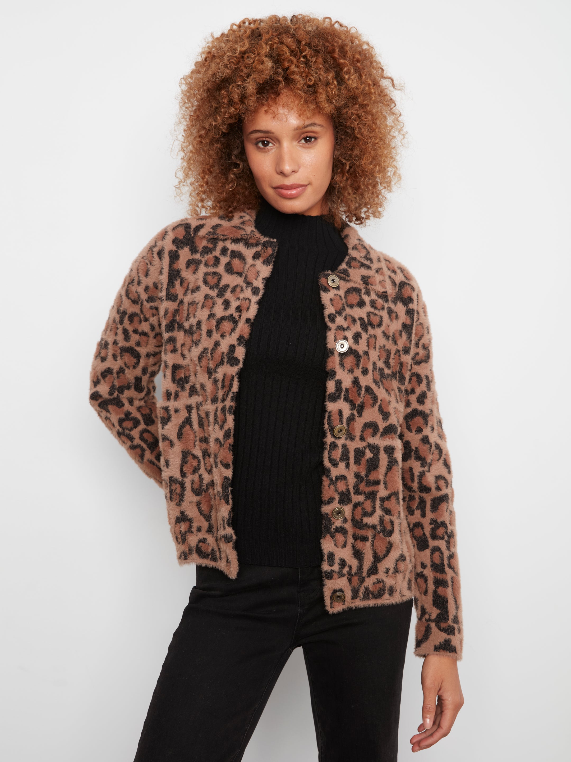 Soft Jacquard Knit Jacket