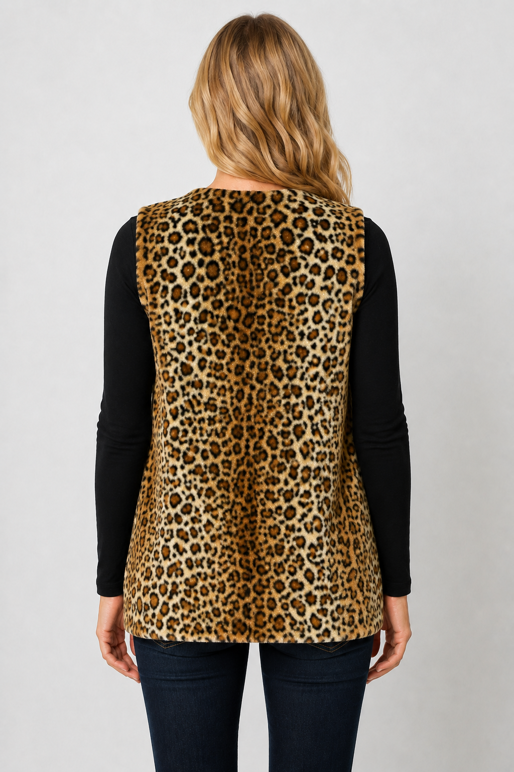 Eternelle Reversable Poncho With Leopard Print - Style 6-FW26122-9