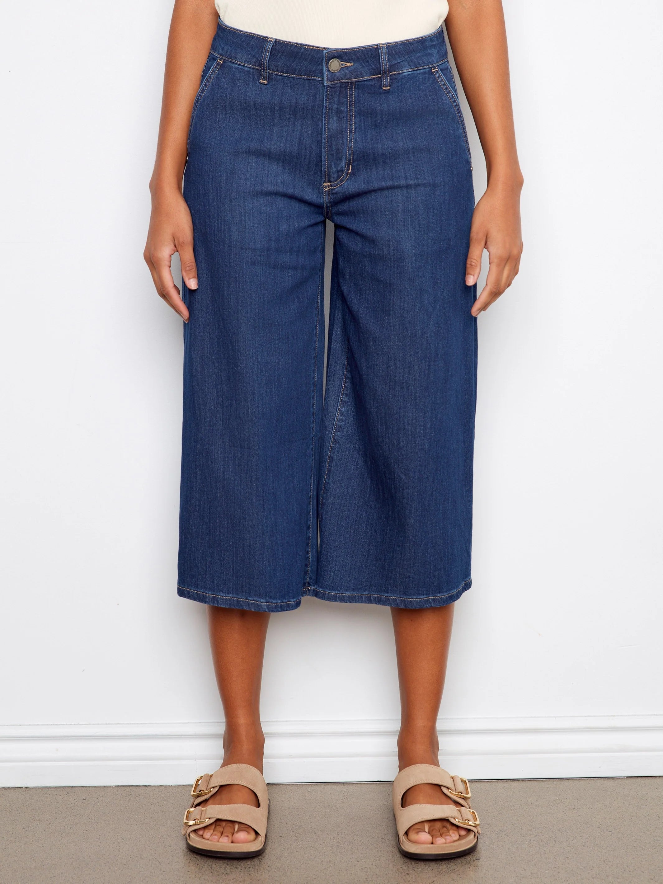Cropped Palazzo Jeans