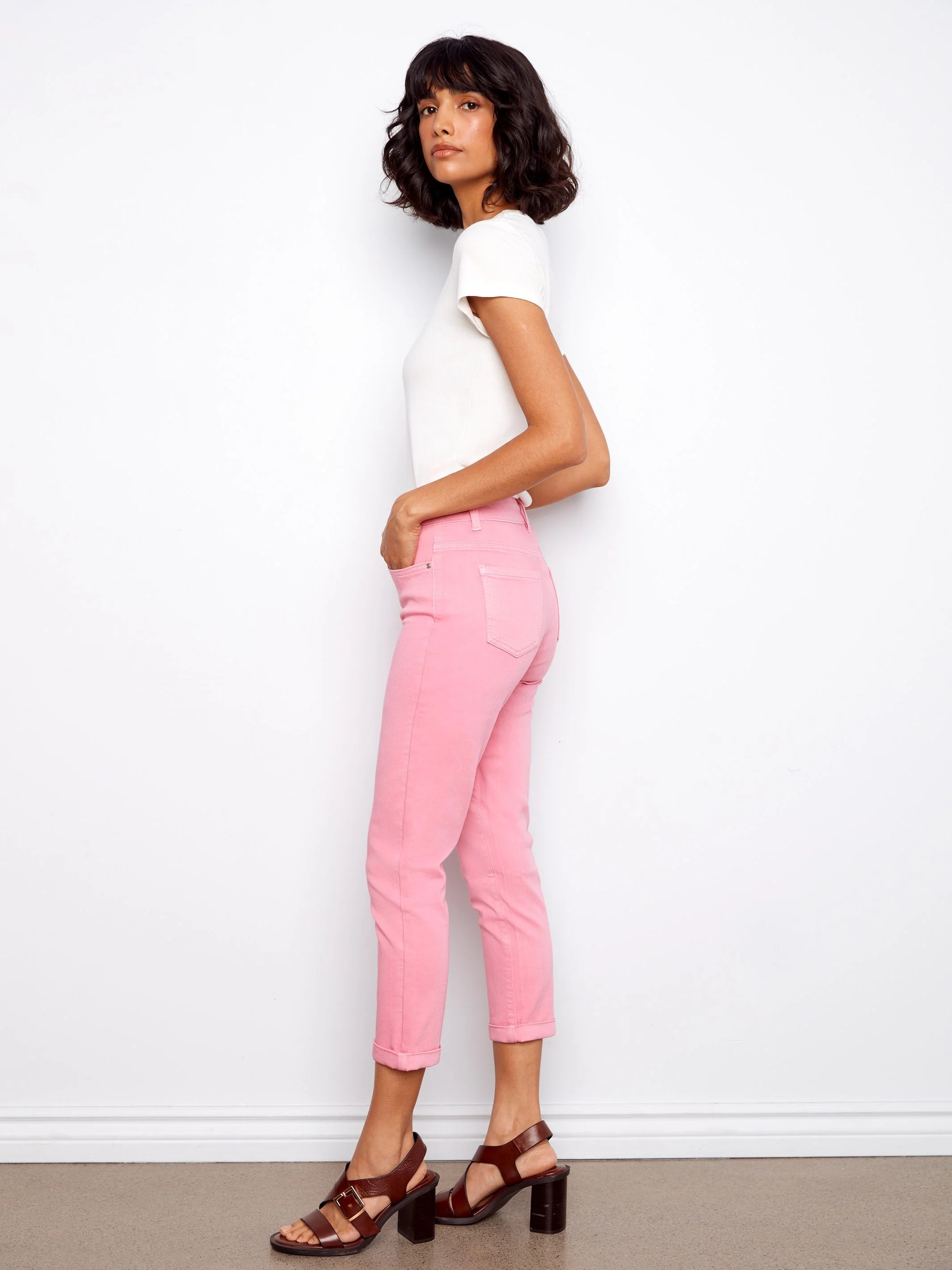 Slim-Leg Cropped Pants