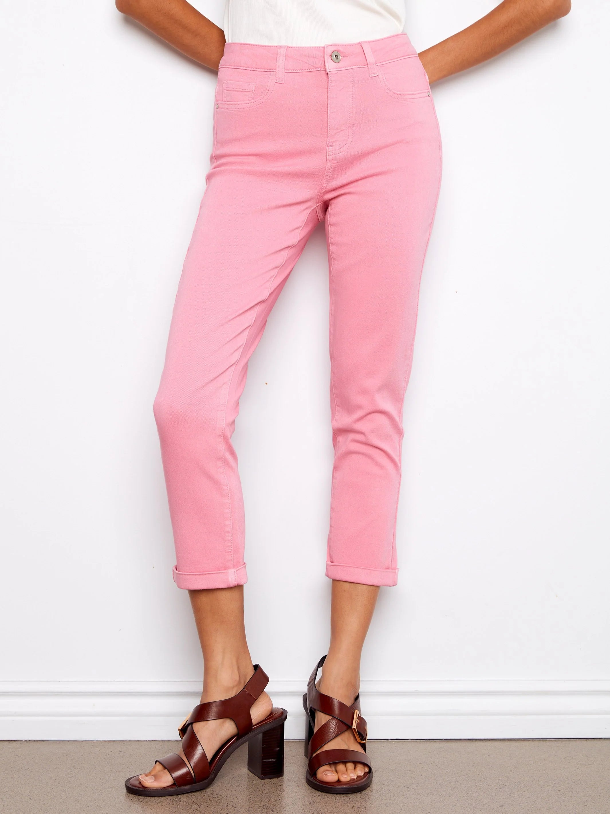 Slim-Leg Cropped Pants